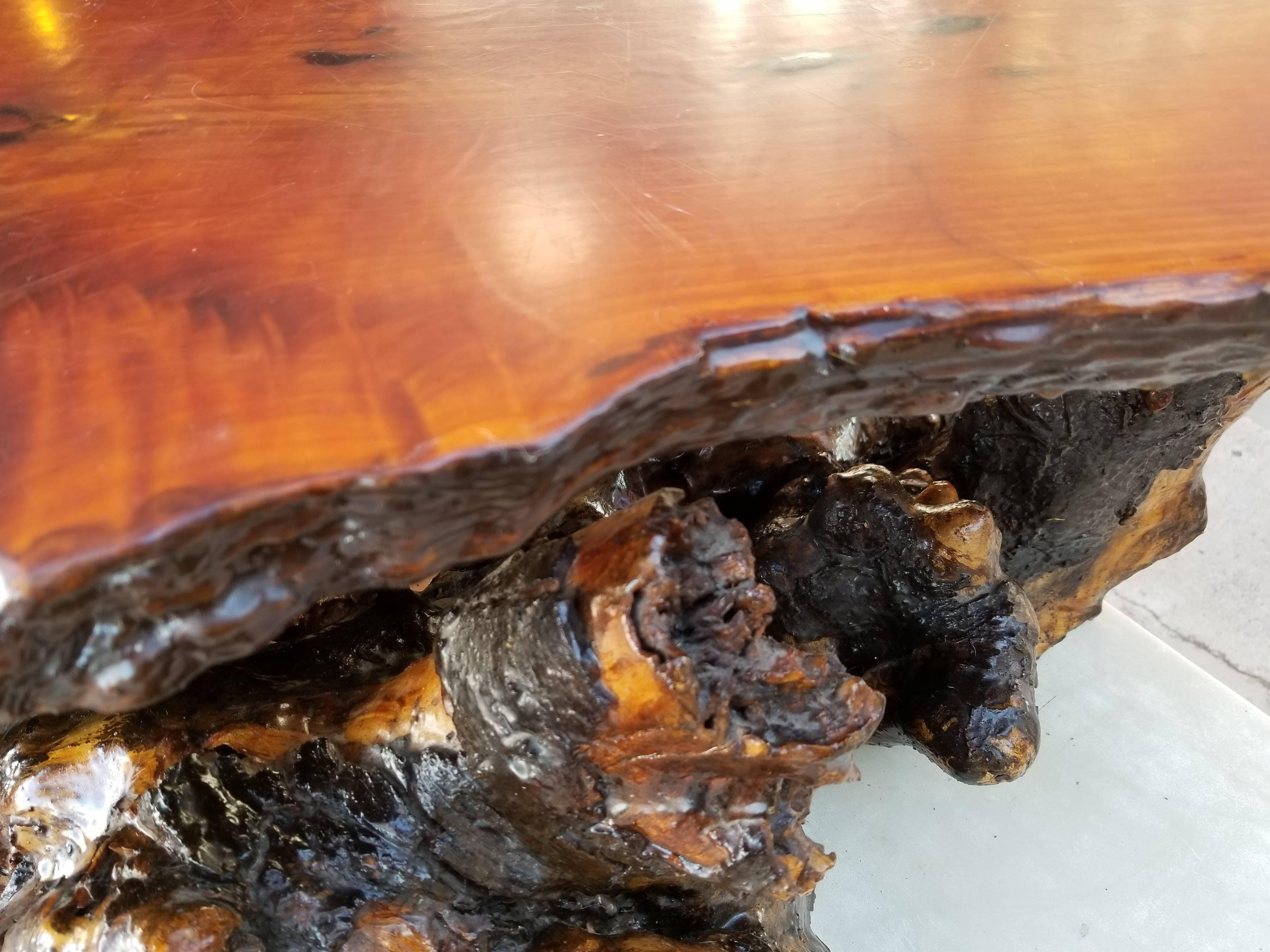 redwood burl coffee tables