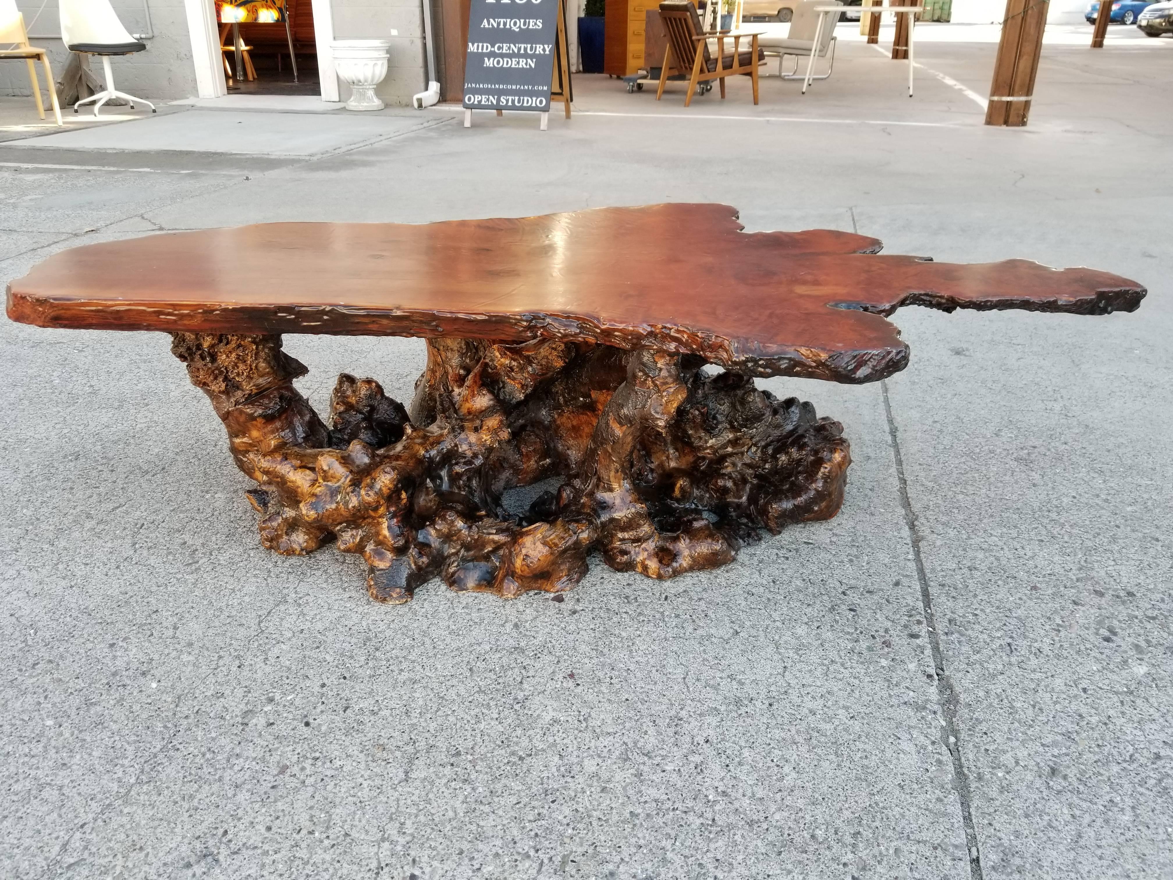 Redwood Burl Coffee Table 2