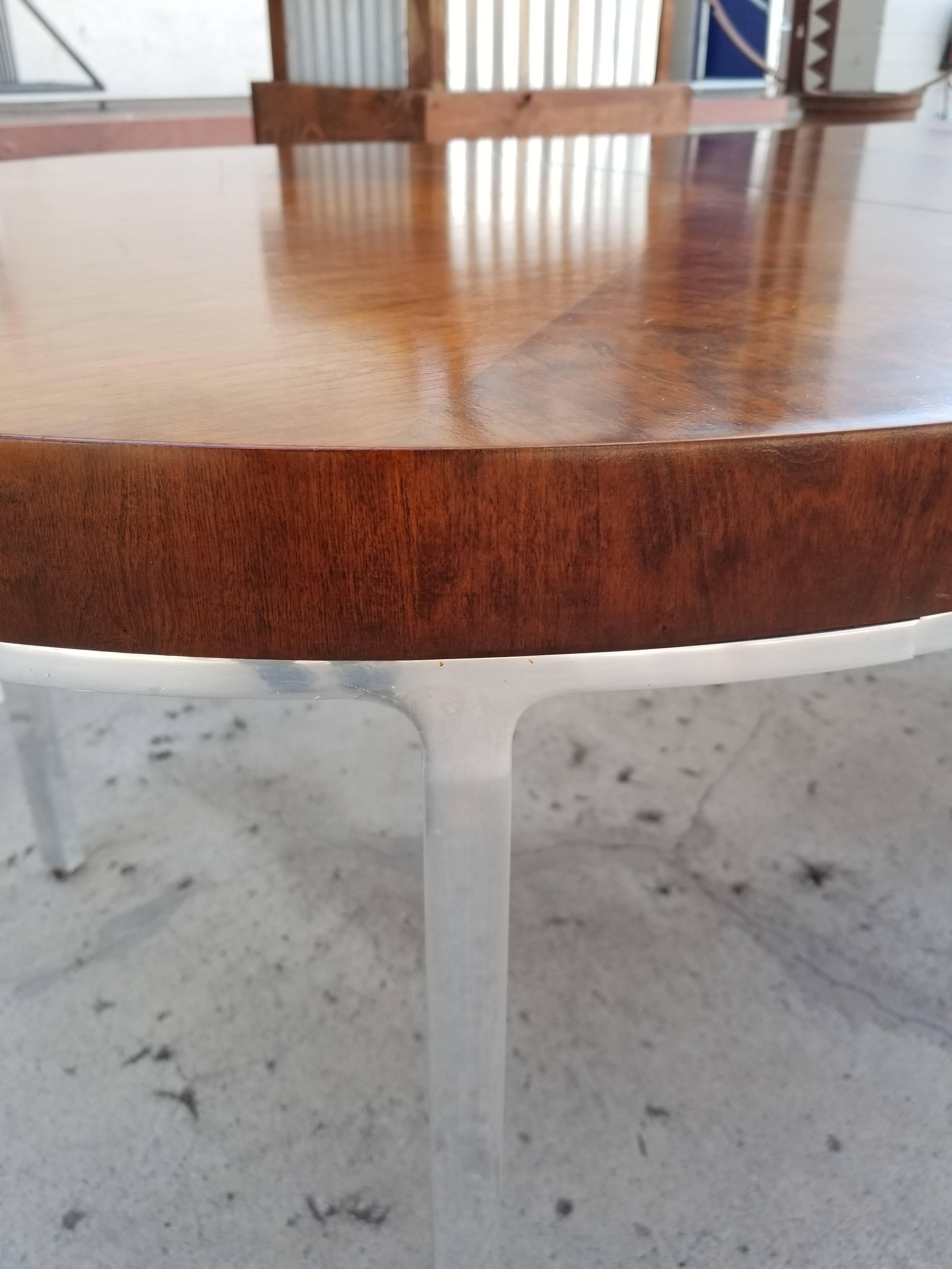 Veneer Dining or Conference Table Style of Milo Baughman