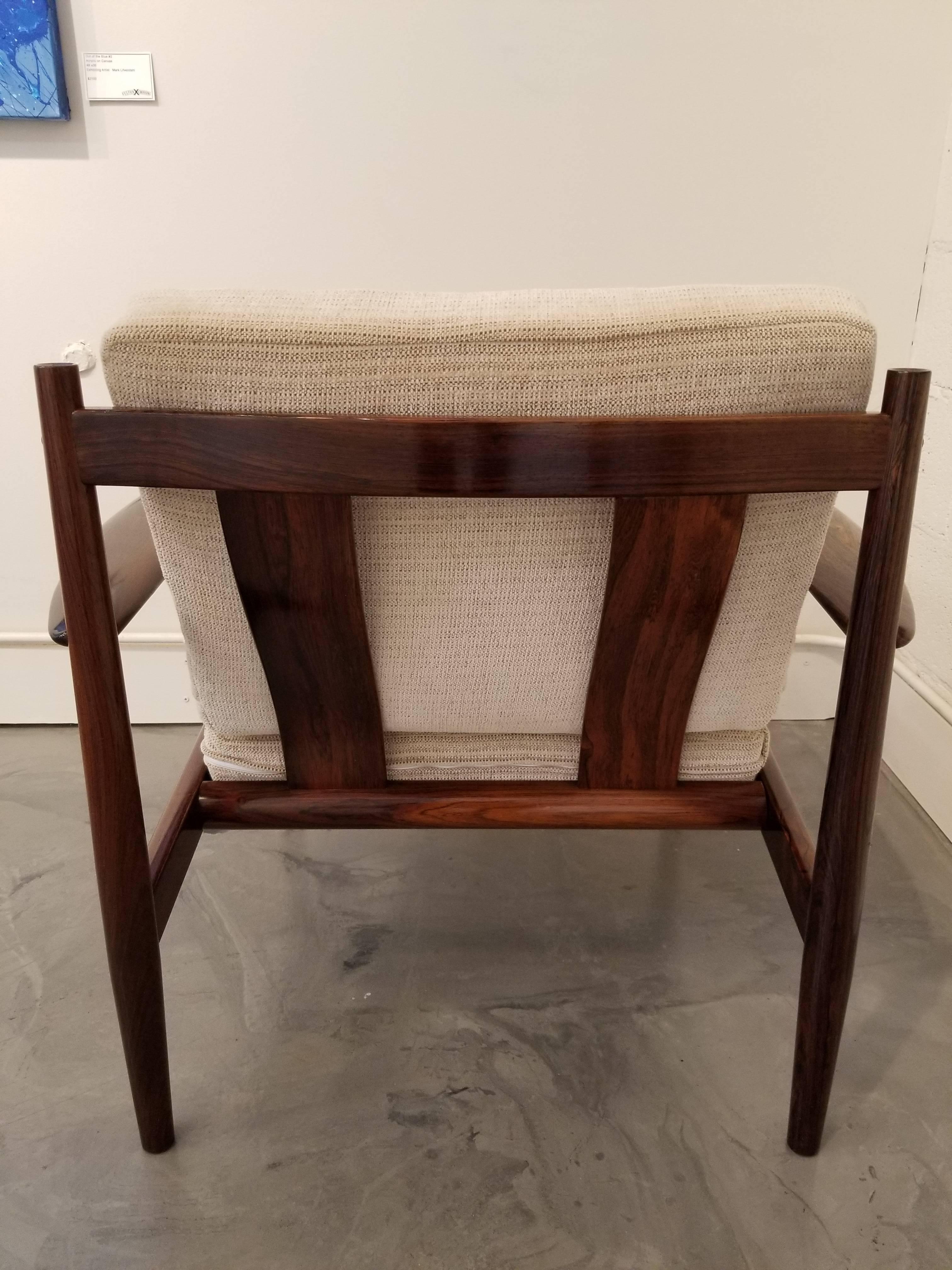 Scandinavian Modern Rosewood Lounge Chair by Grete Jalk