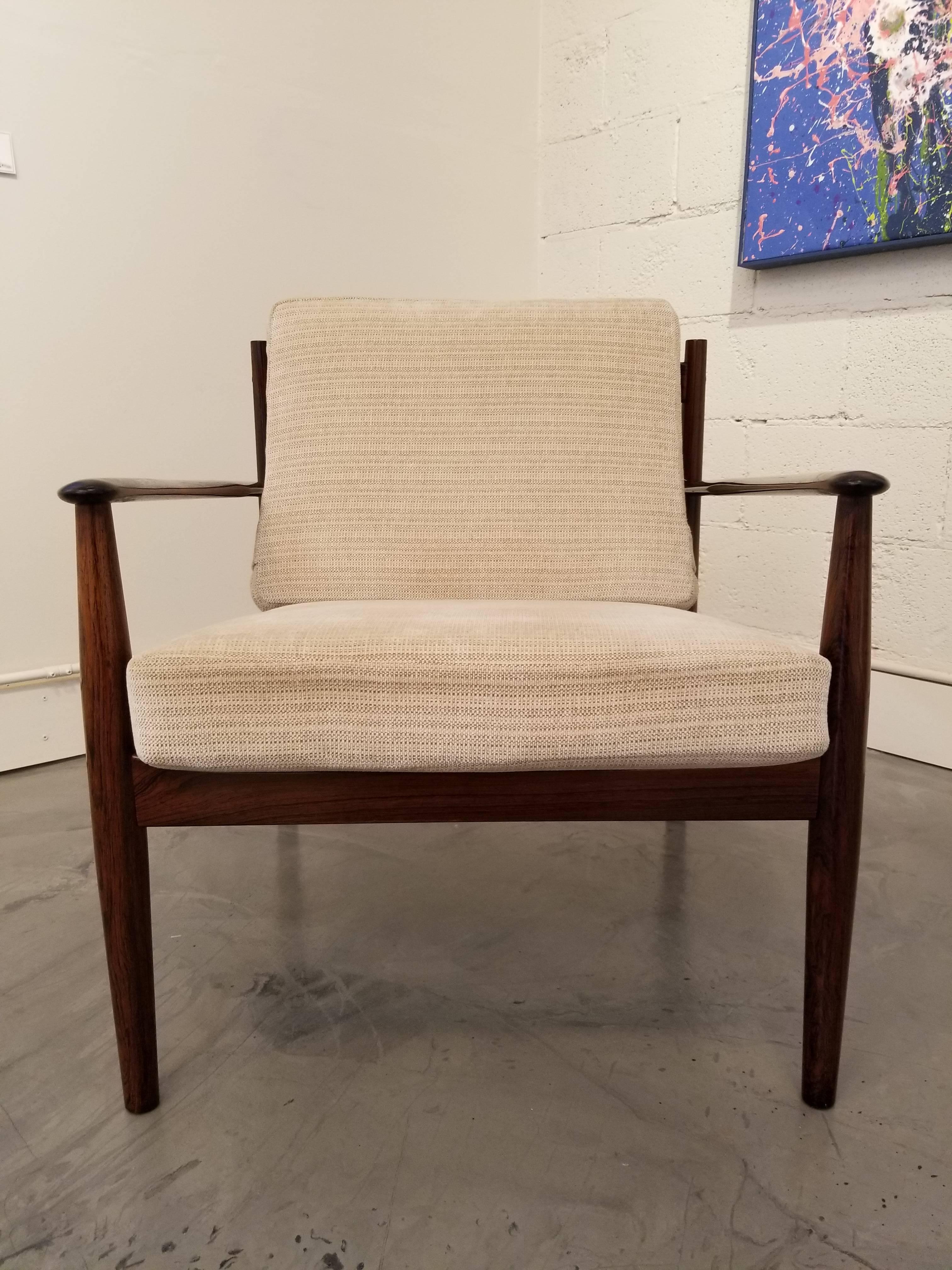 Danish Rosewood Lounge Chair by Grete Jalk