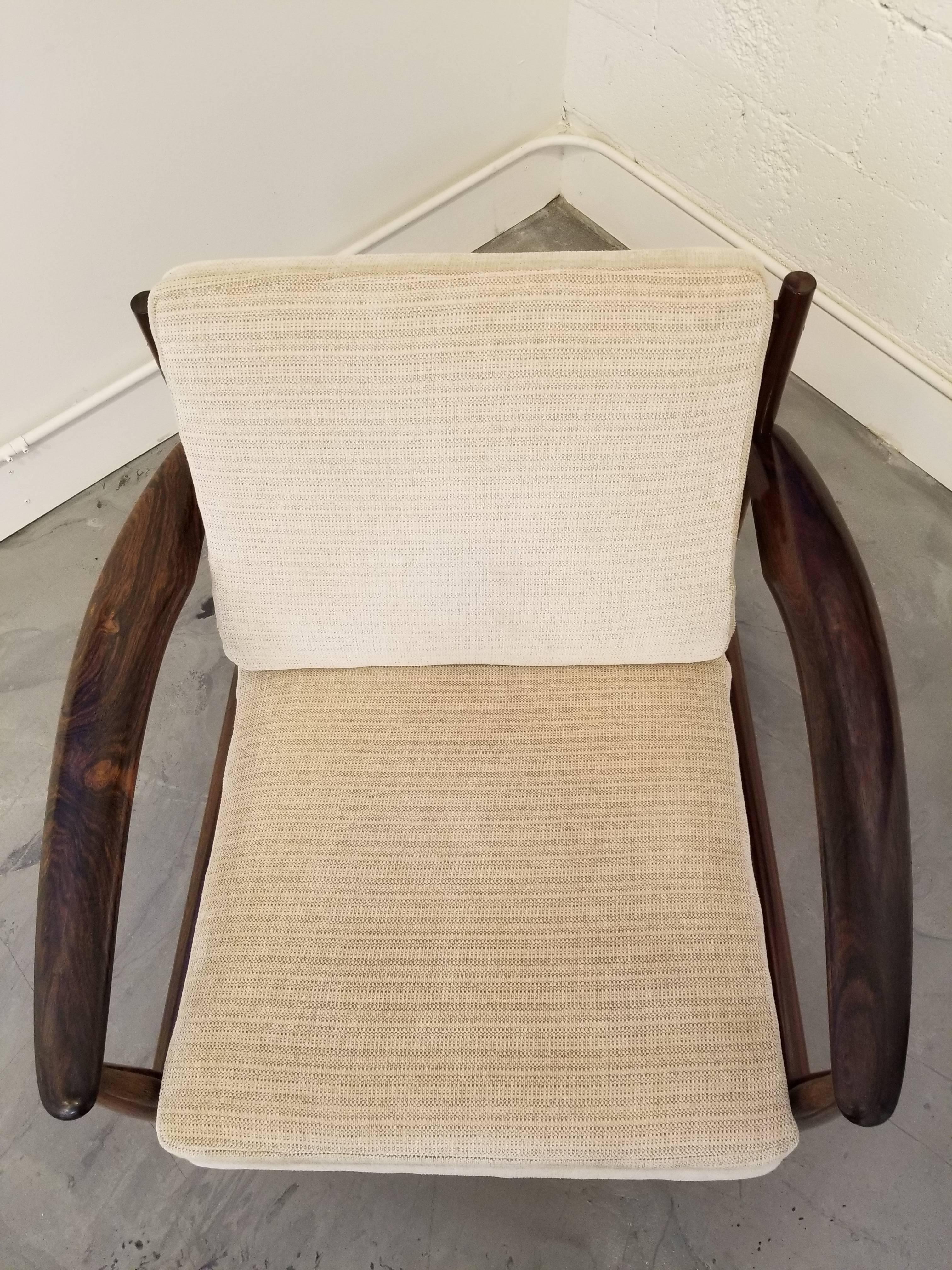 Rosewood Lounge Chair by Grete Jalk In Excellent Condition In Fulton, CA