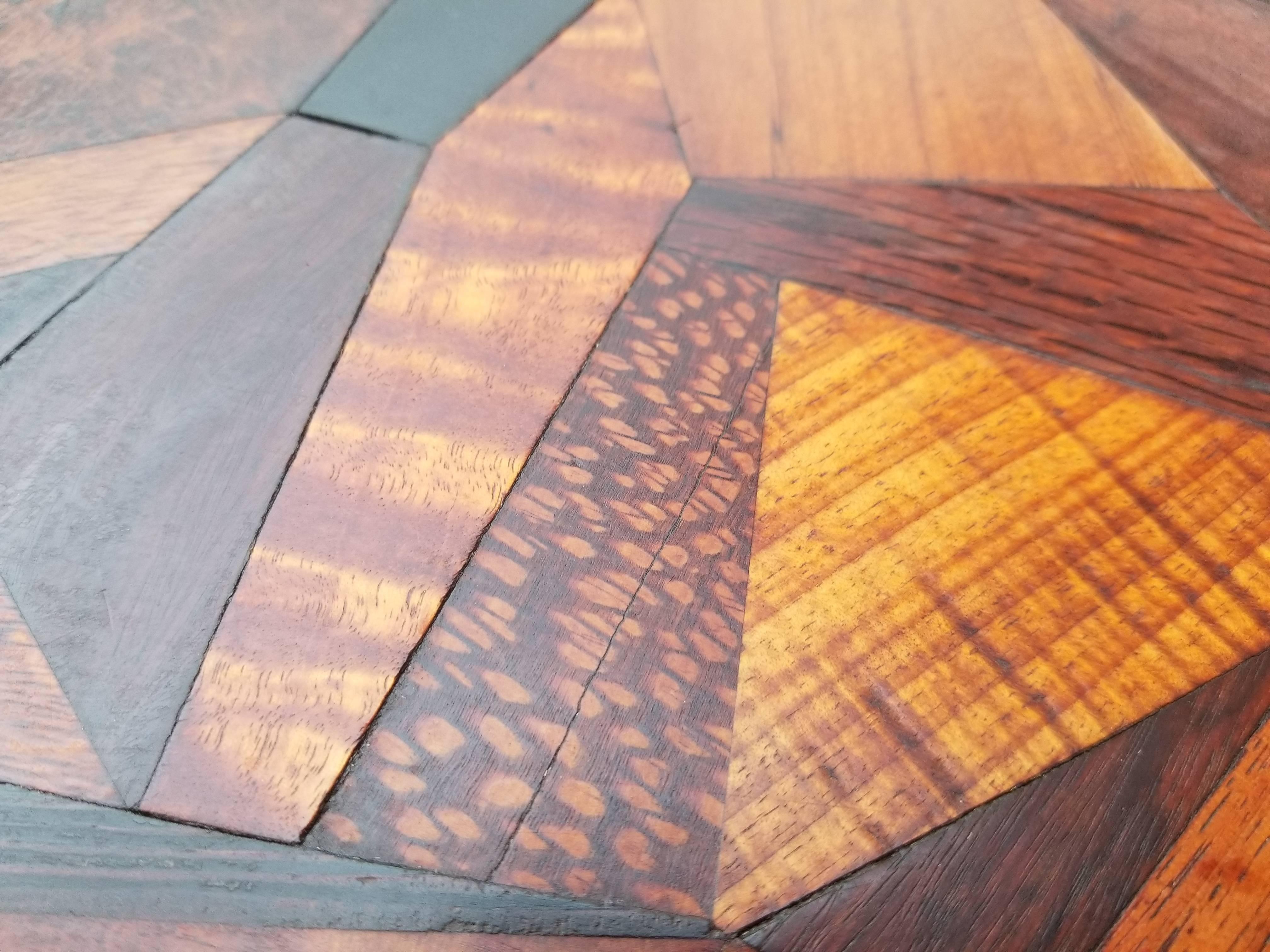 American Large Parquetry Octagonal Centre Table