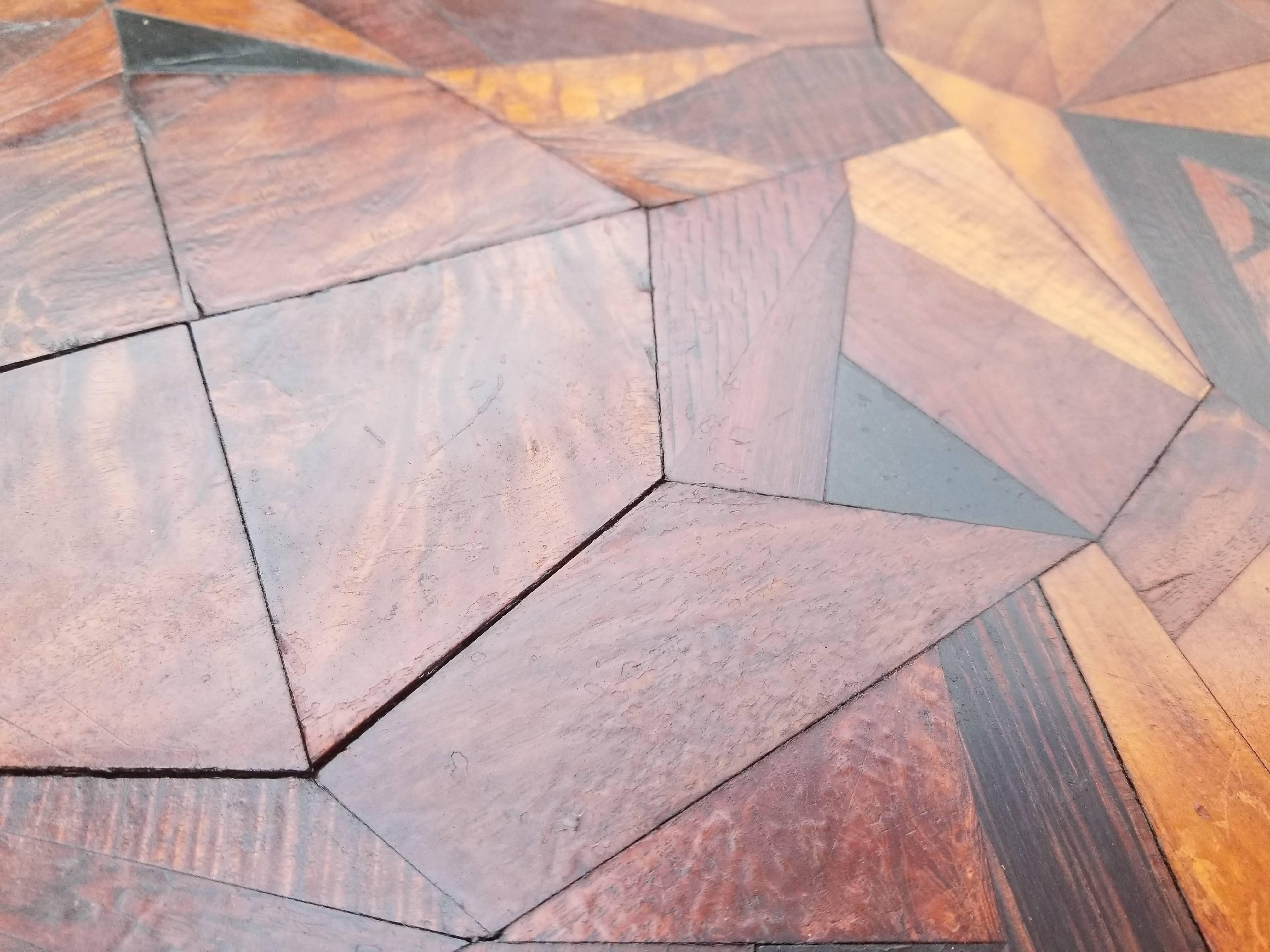 Large Parquetry Octagonal Centre Table In Good Condition In Fulton, CA