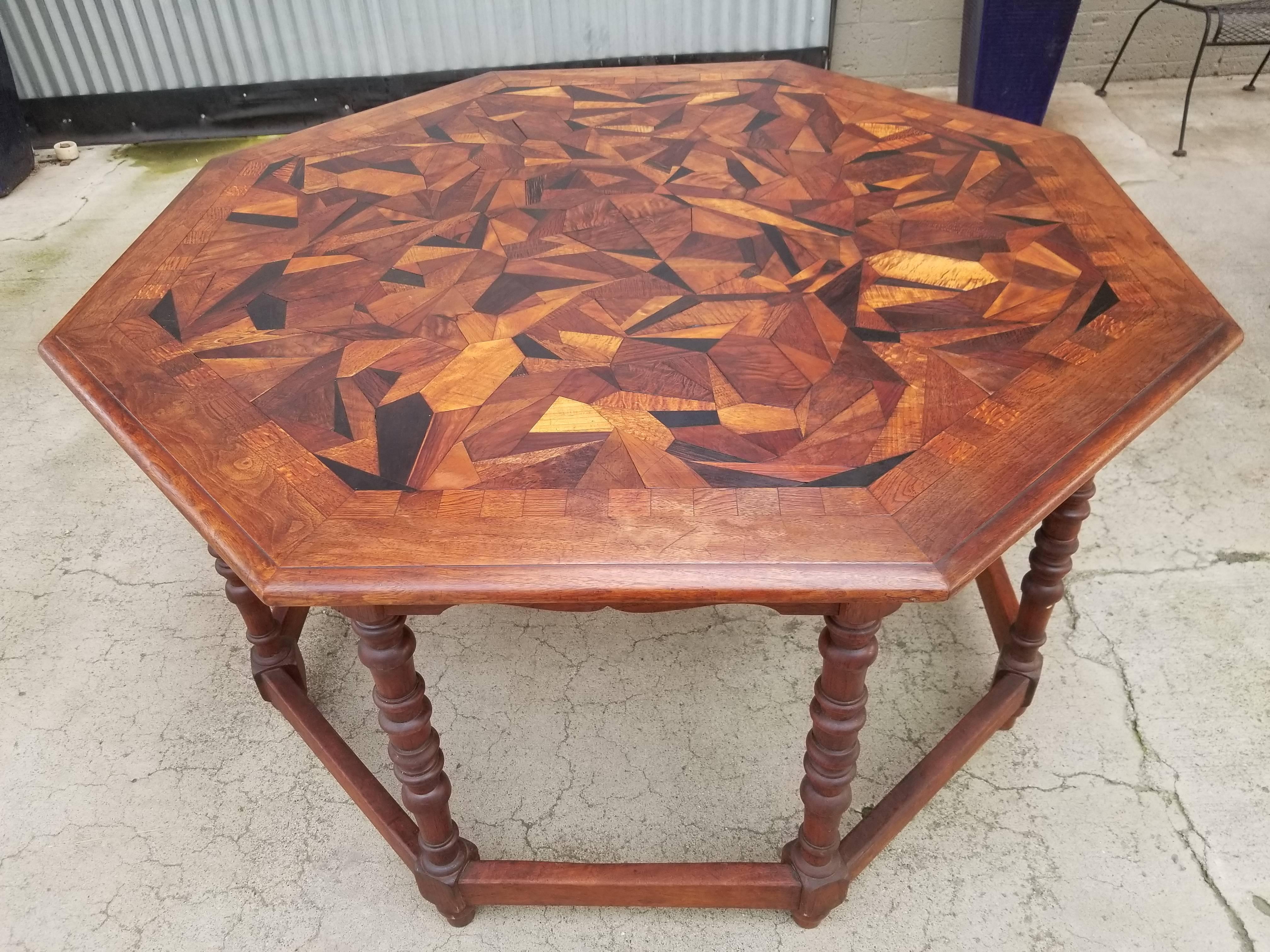 Large Parquetry Octagonal Centre Table 4