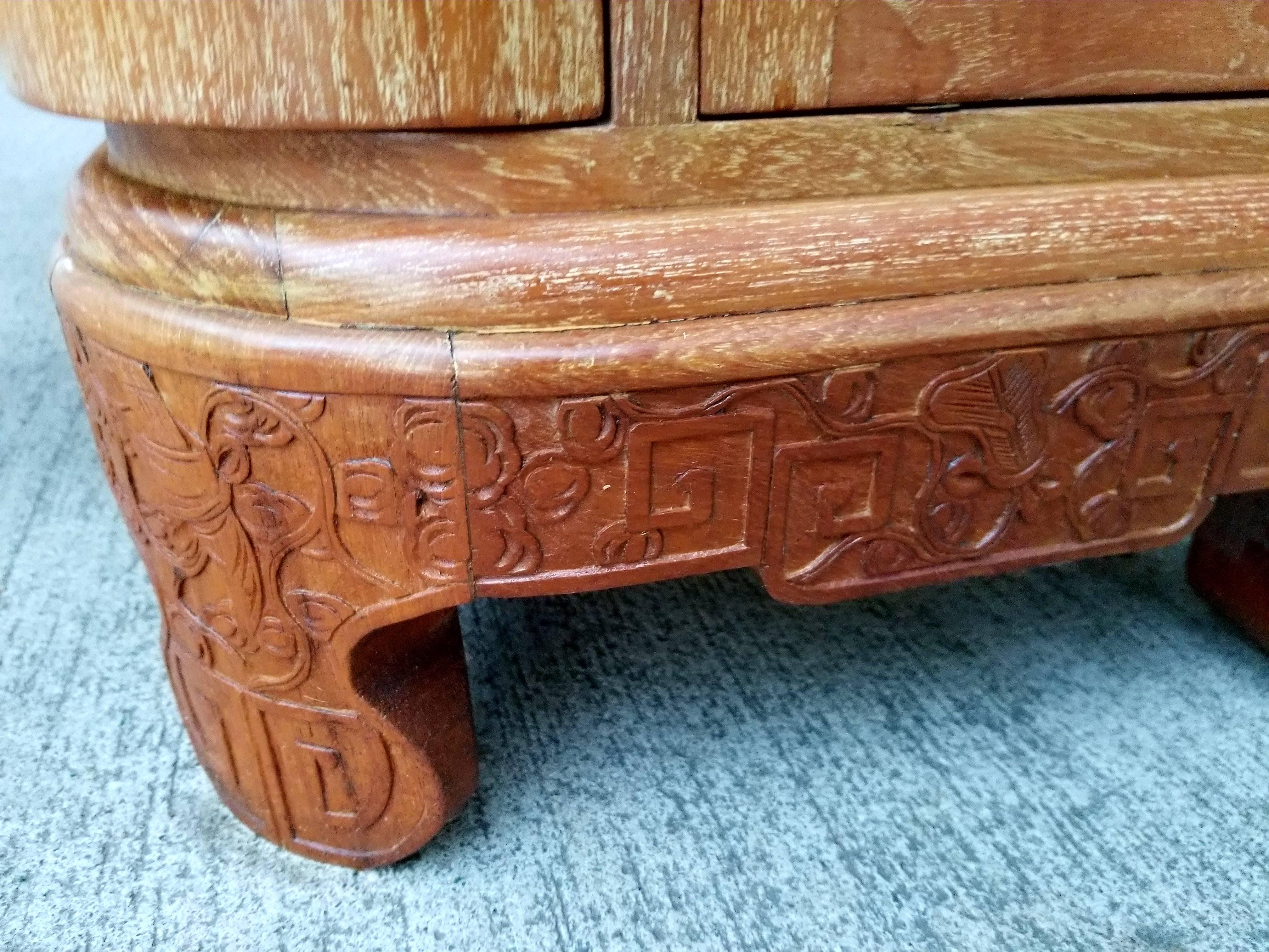 Hardwood Hand-Carved Asian Dry Bar