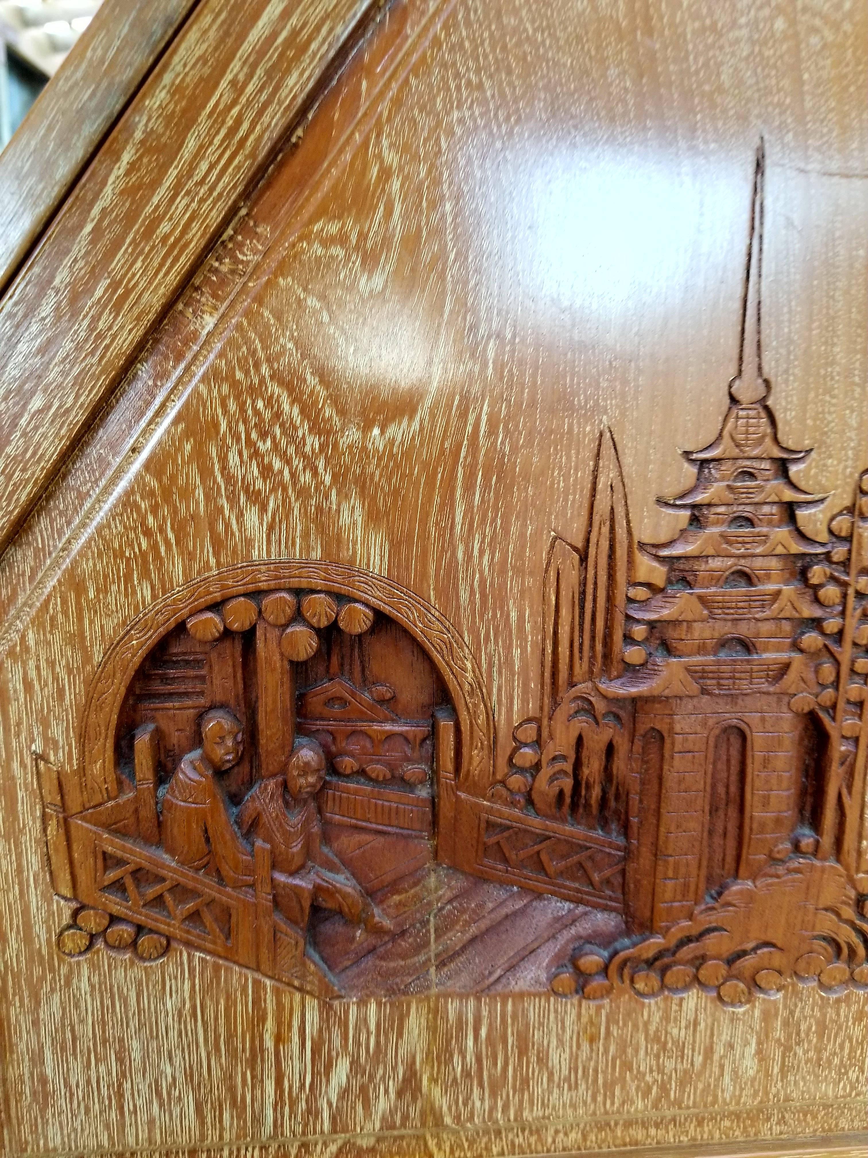 hand carved desk