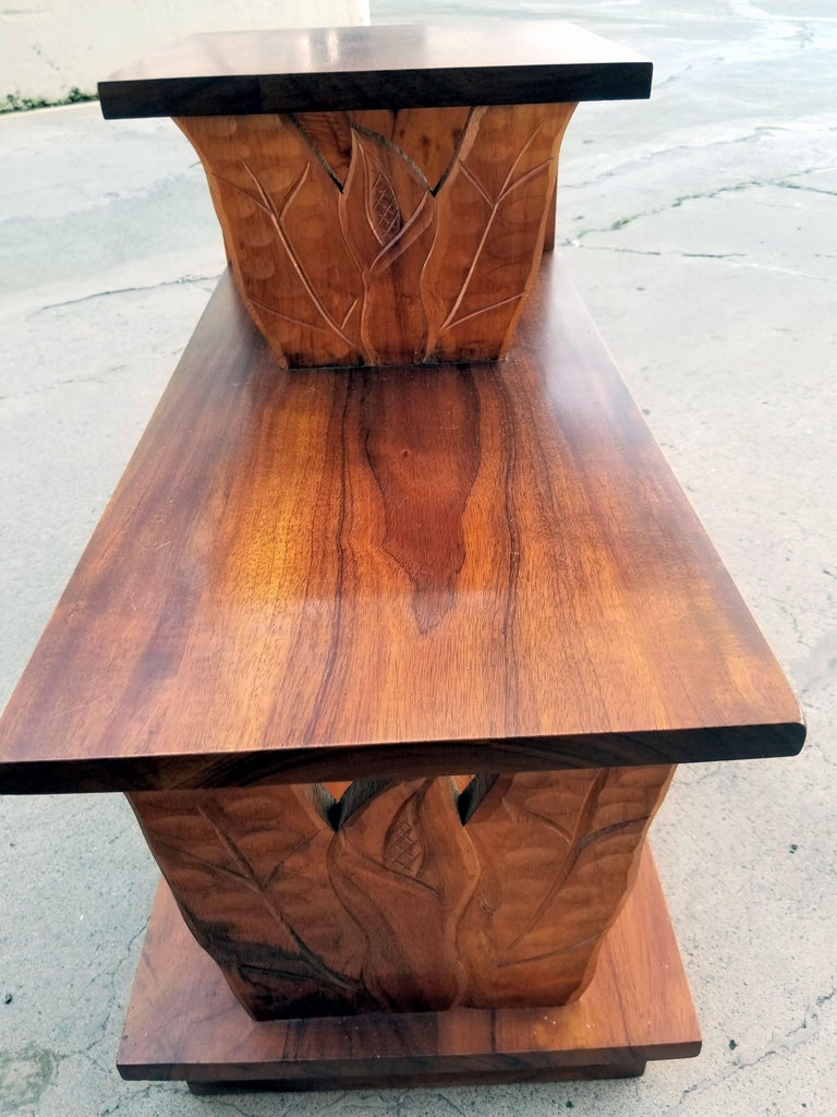 Pair of Hawaiian Koa Step End Tables at 1stDibs