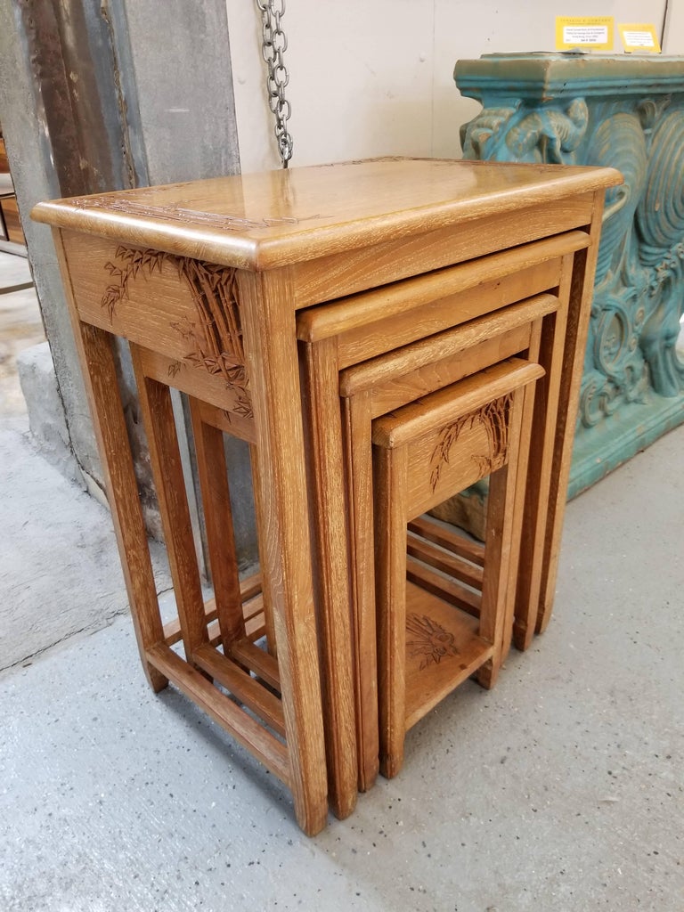 Carved Chinese Nesting End Tables by Zee at 1stdibs