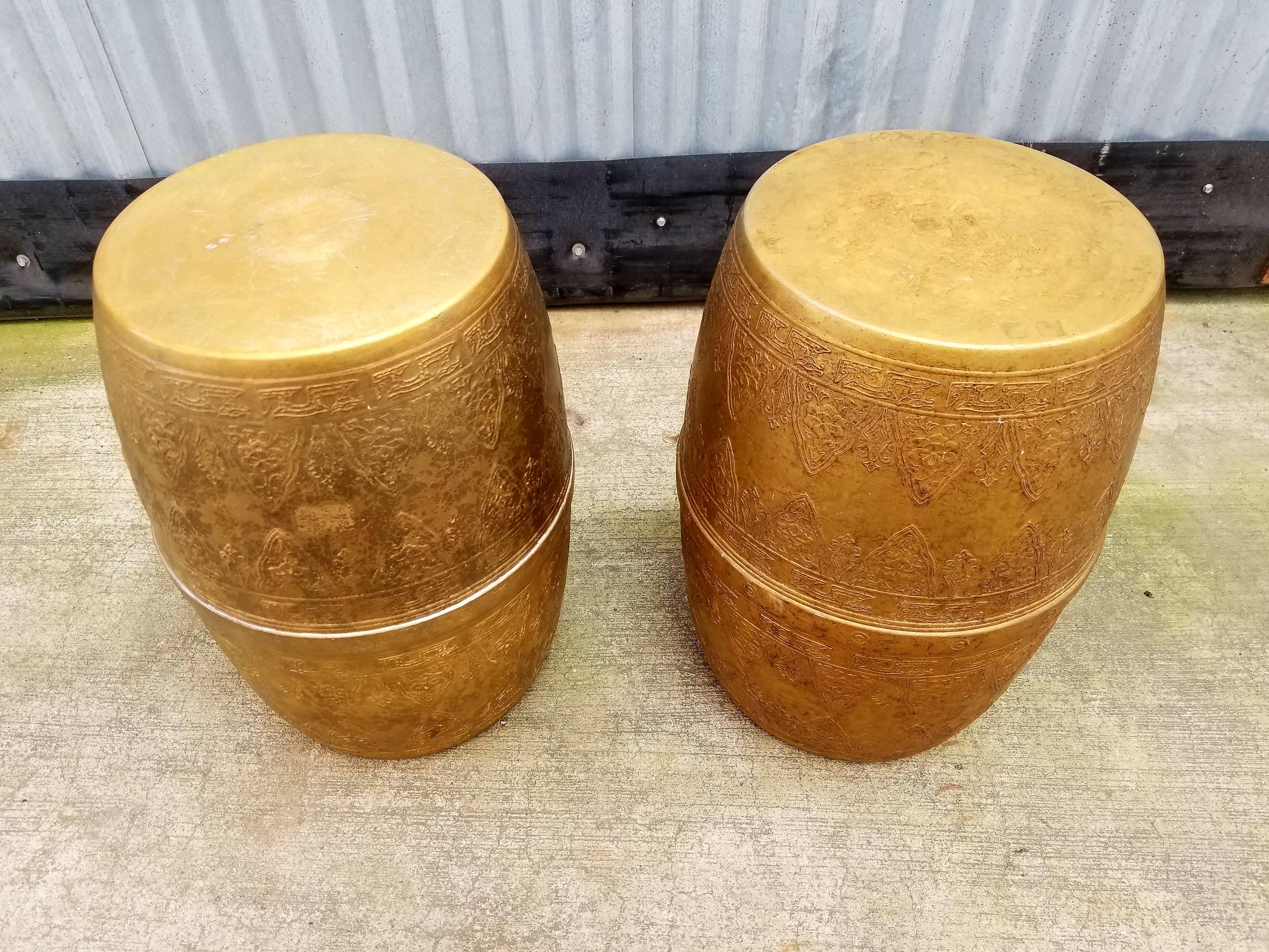 Moroccan Style Metal Stools or Side Tables 1