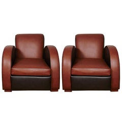 1930s Pair of Armchairs Attributed to Michel Dufet