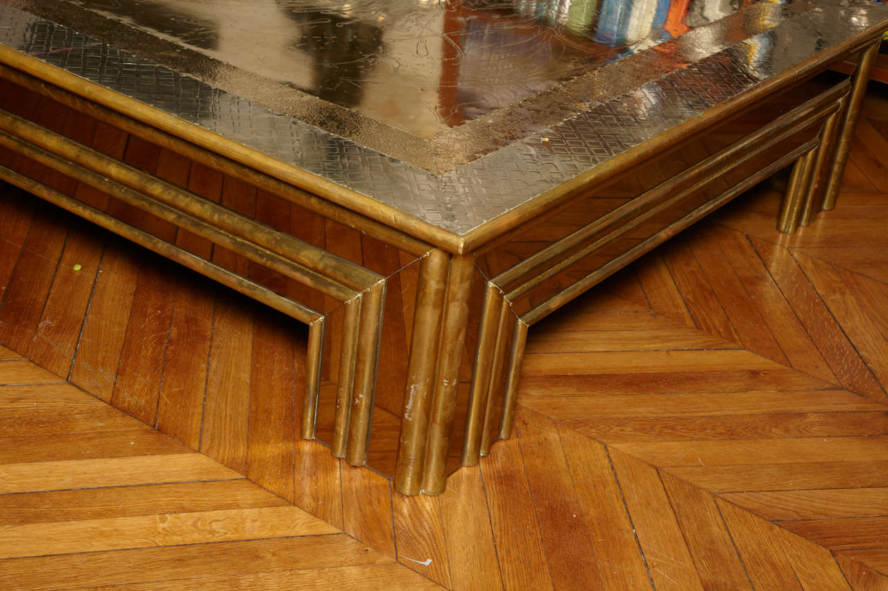 Silvered Awesome Low Table by R Dubarry