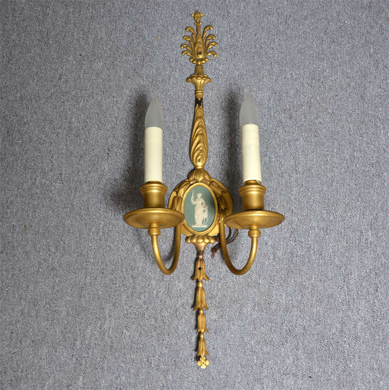 Ormolu Great Pair of Neoclassical Sconces