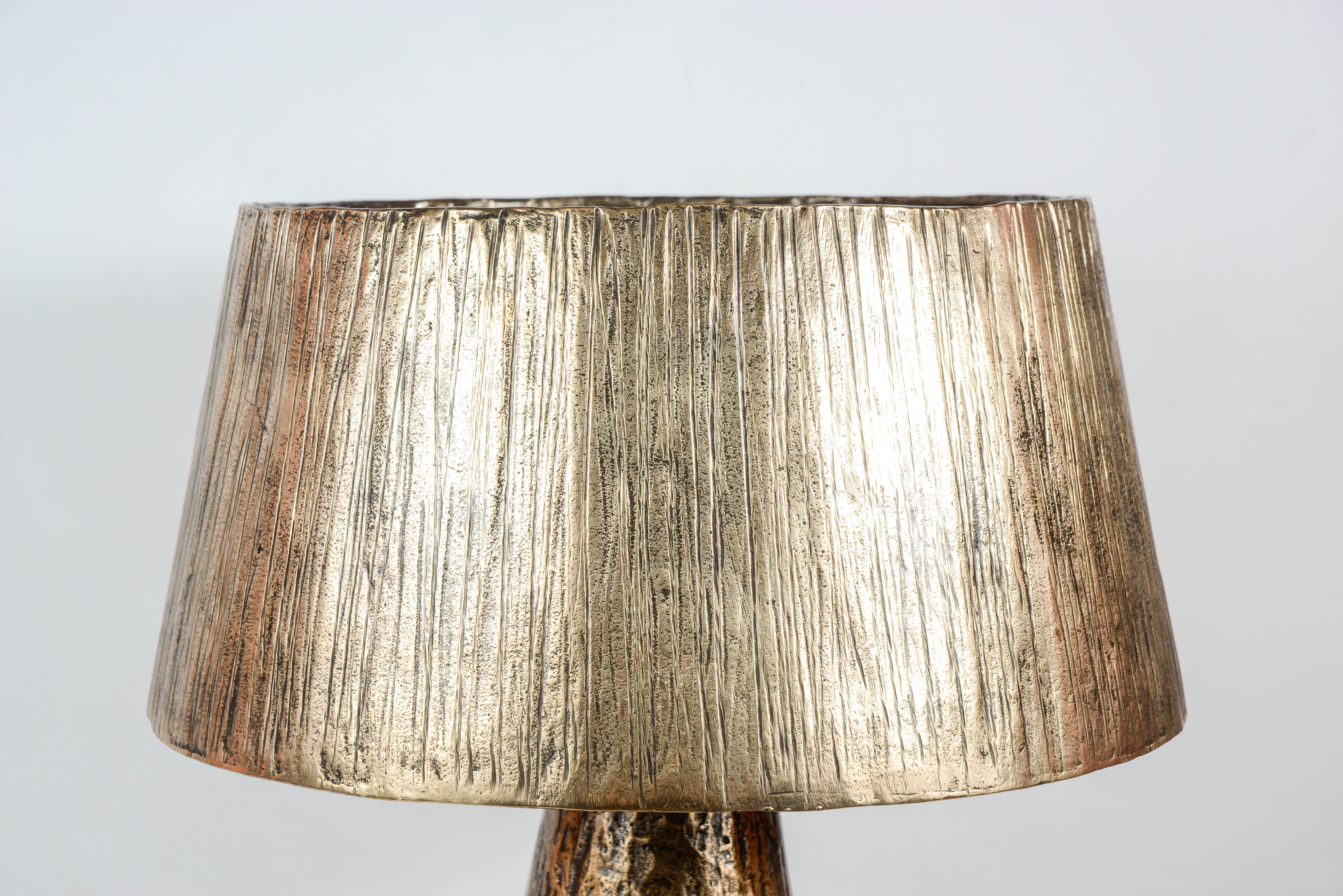 European Pair of Bronze Table Lamps by Régis Royant For Sale