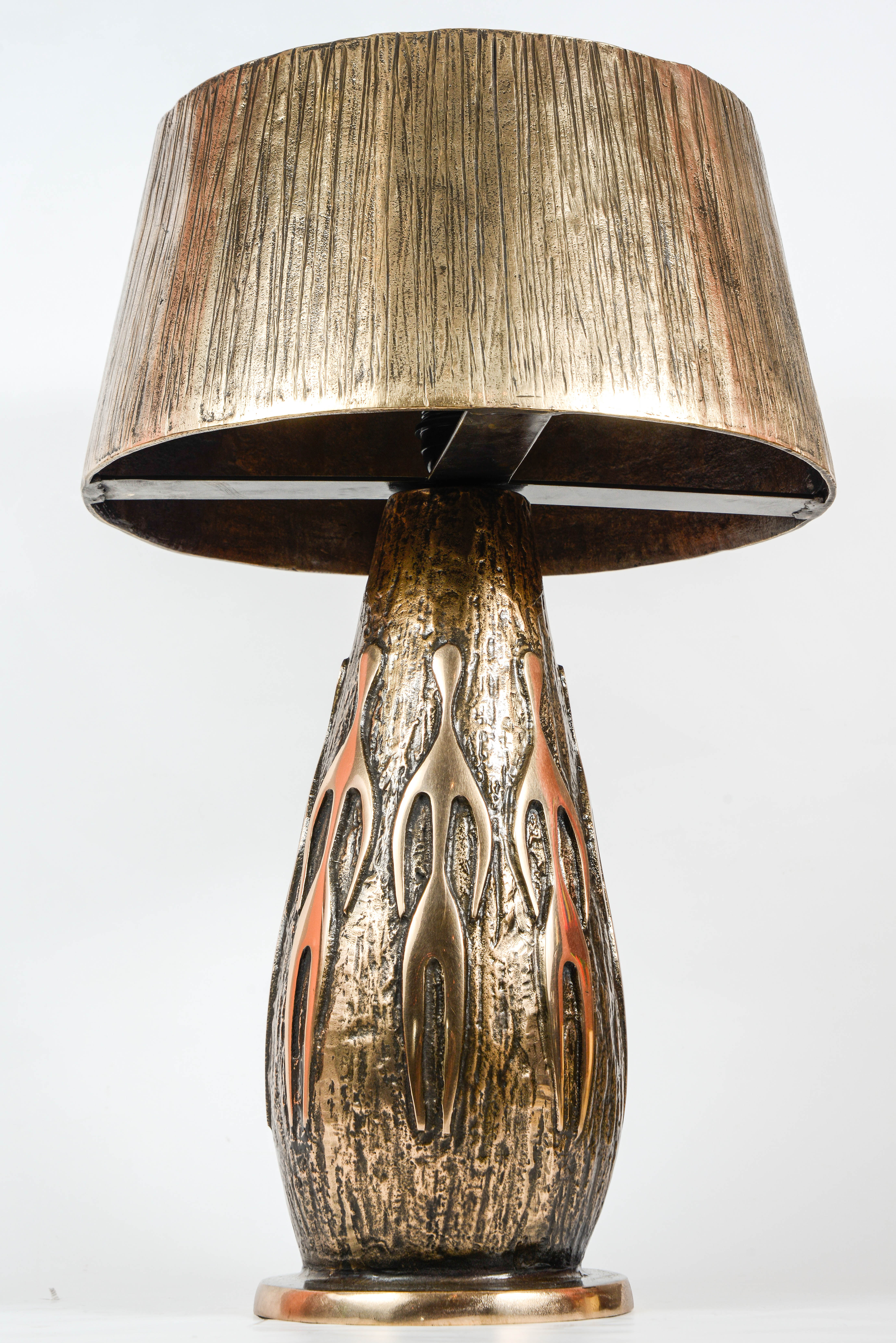 Contemporary Pair of Bronze Table Lamps by Régis Royant For Sale