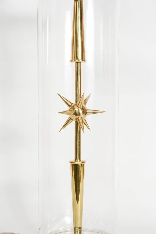 Brass Pair of Lamps in the Style of Karl Springer