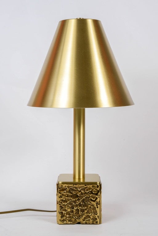 Brass Pair of Lamps by Luciano Frigerio