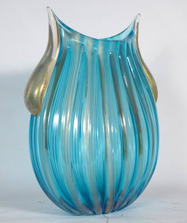 Pair of Murano Glass Vases Signed at 1stDibs