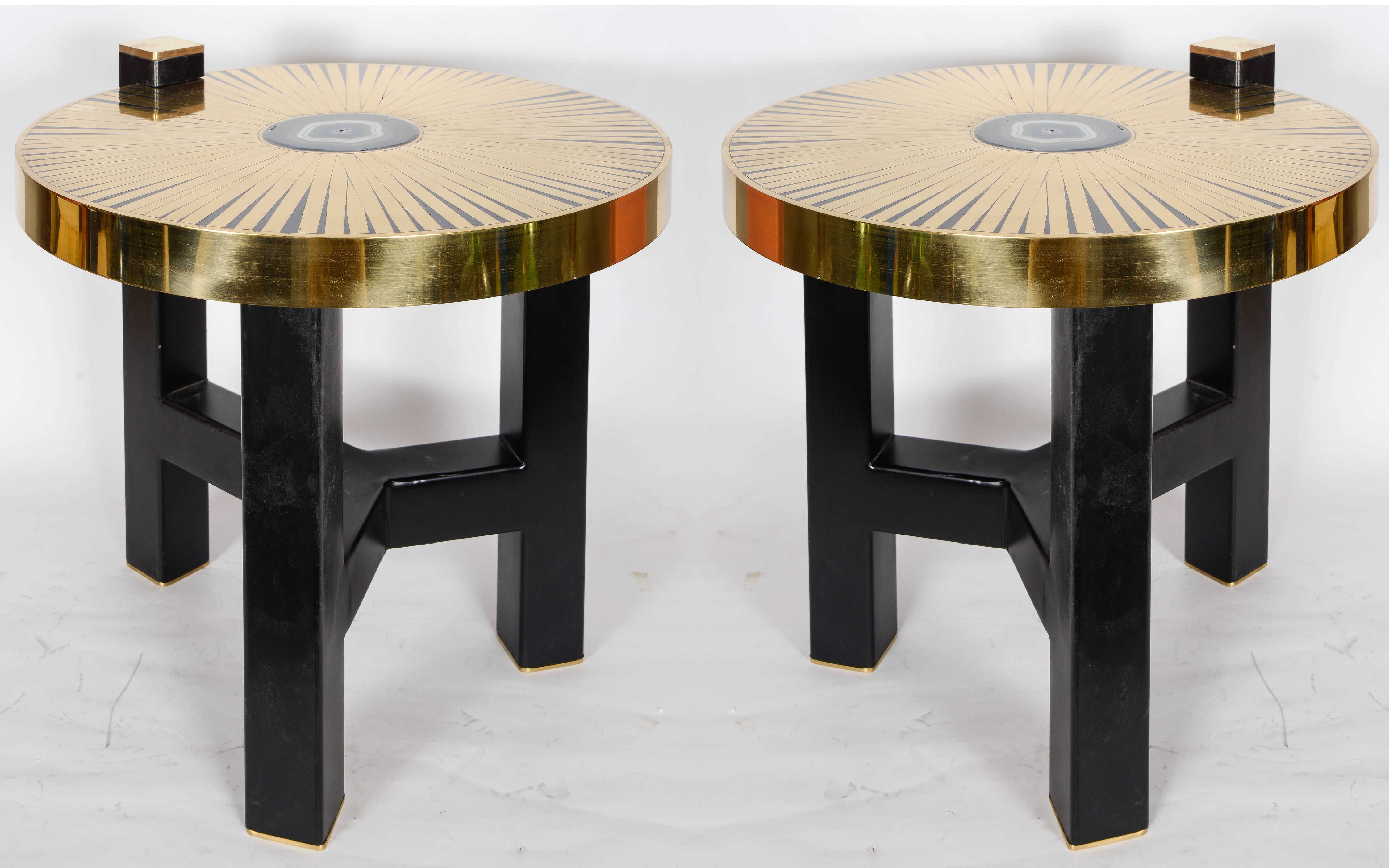 Pair of side tables by Sauvage