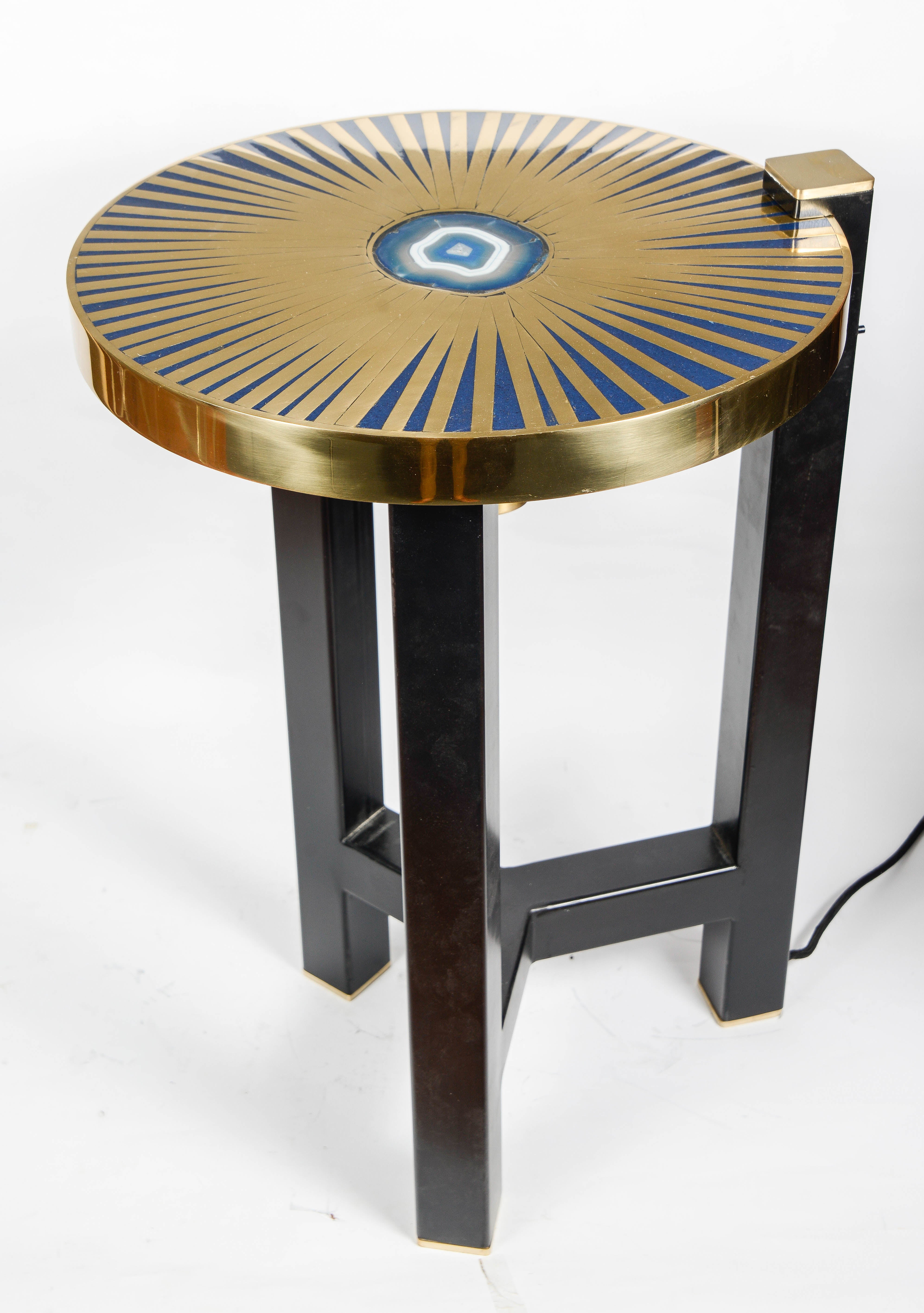 Contemporary Fantastic Pair of Lighting Side Tables by Dessauvage