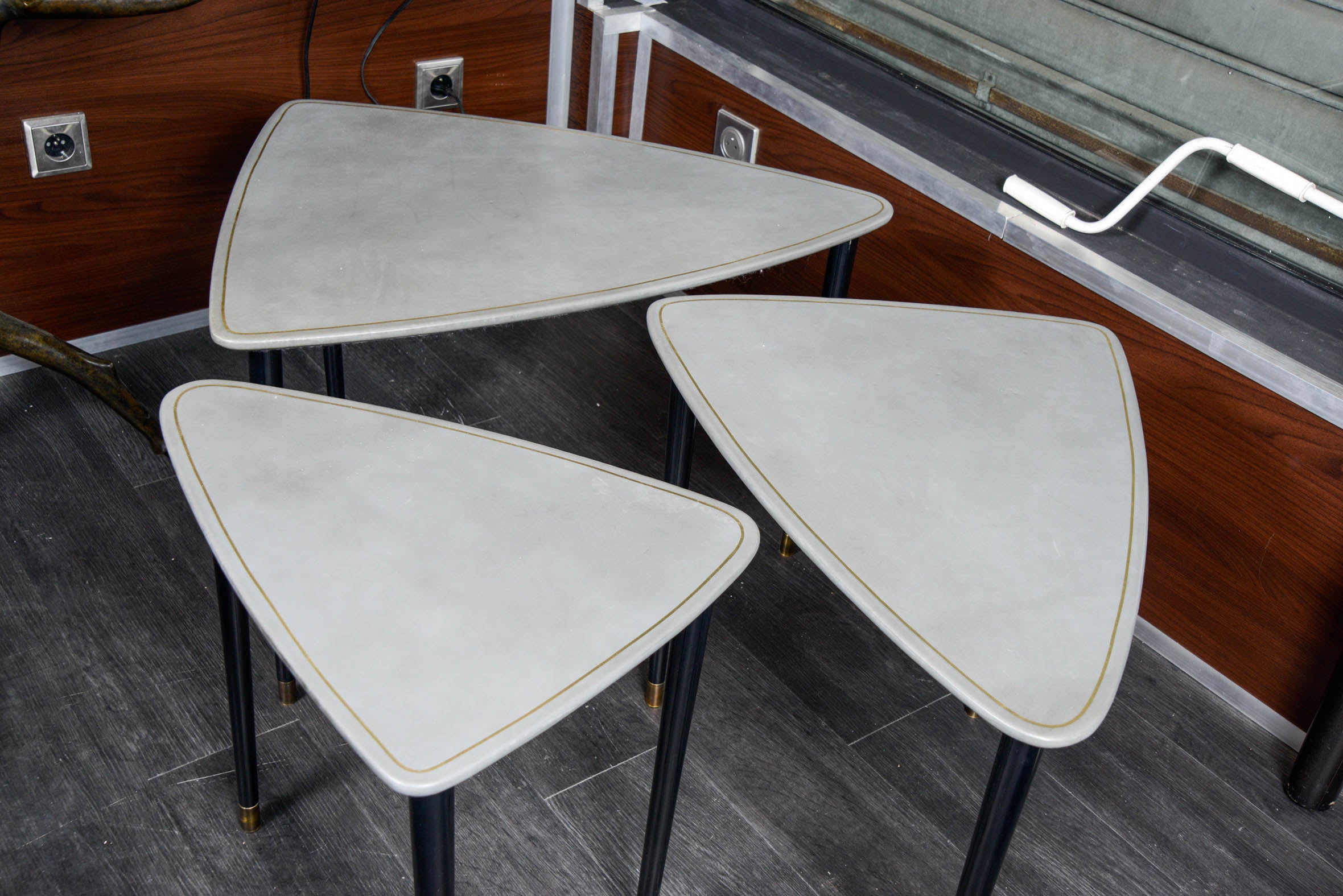 Italian Set of Three Tables in the Style of Aldo Tura