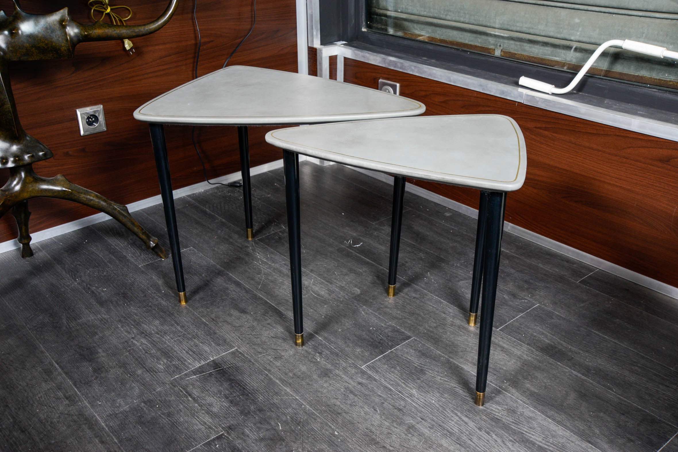 Late 20th Century Set of Three Tables in the Style of Aldo Tura