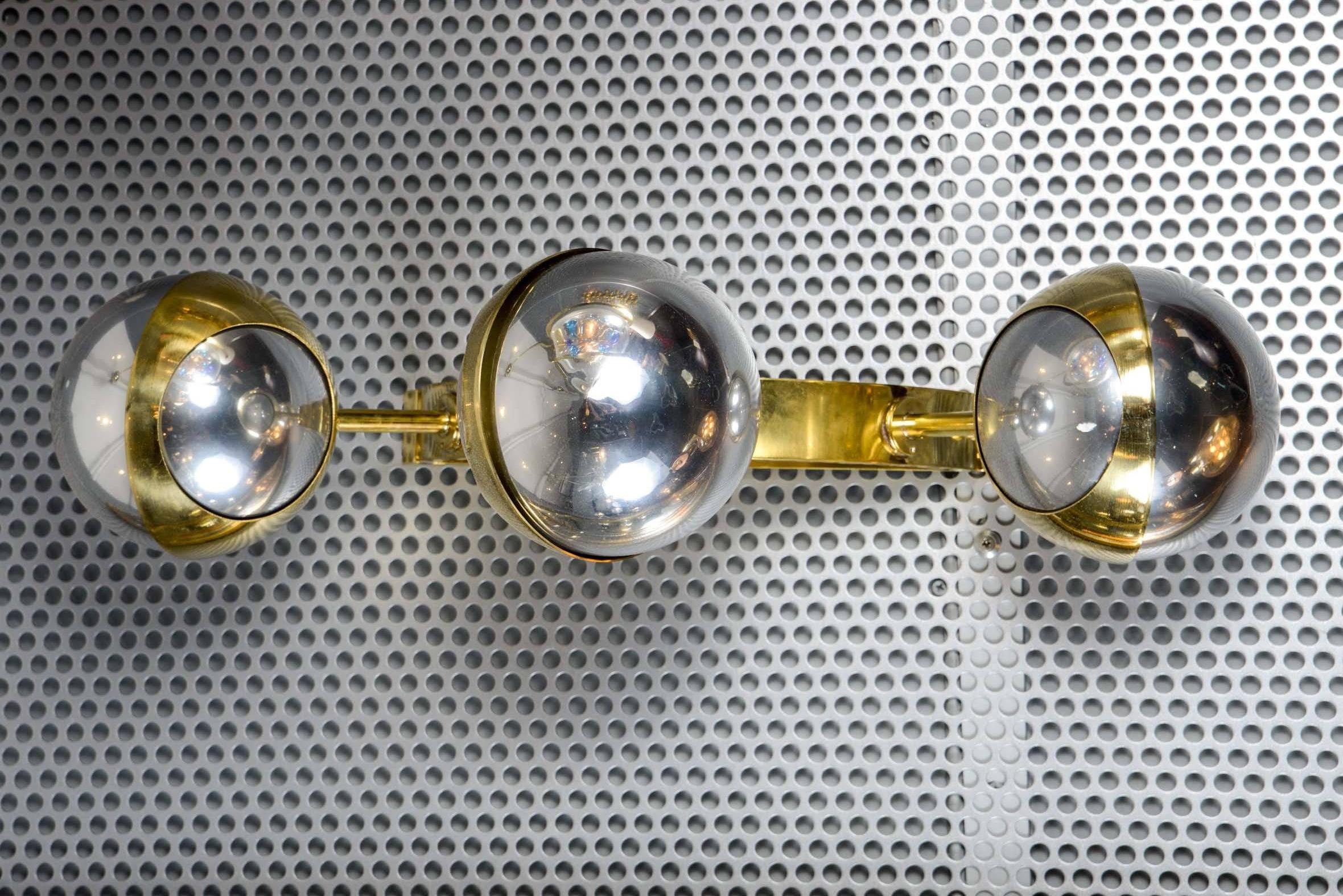 Late 20th Century Pair of Mercury Glass Sconces For Sale