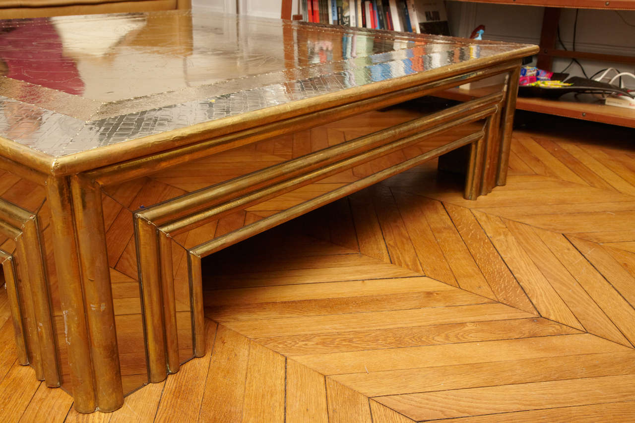 Silvered Awesome Low Table by R Dubarry
