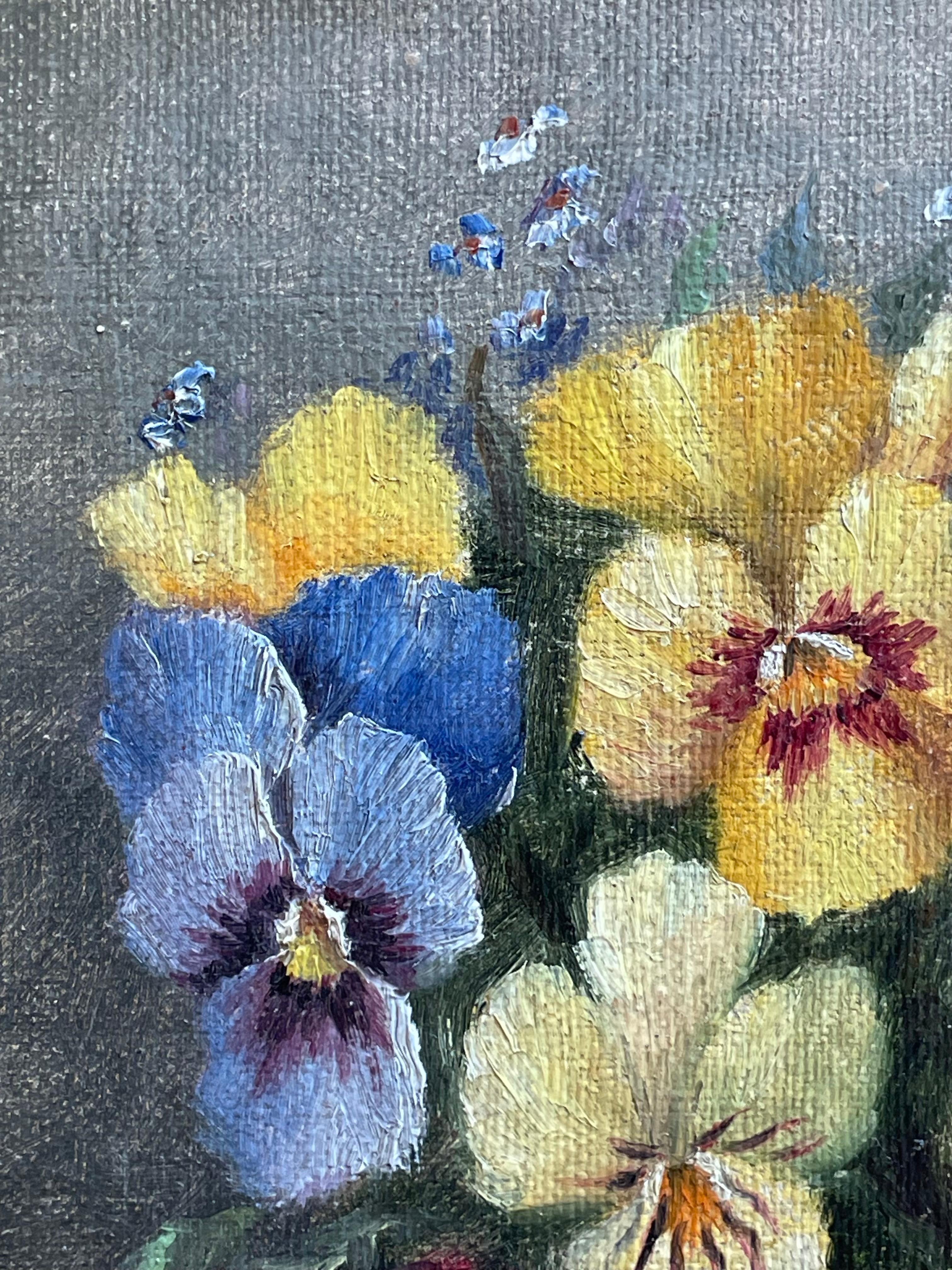 Peint Antique Yelva Vermehren début 20ème siècle nature morte aux fleurs en vente