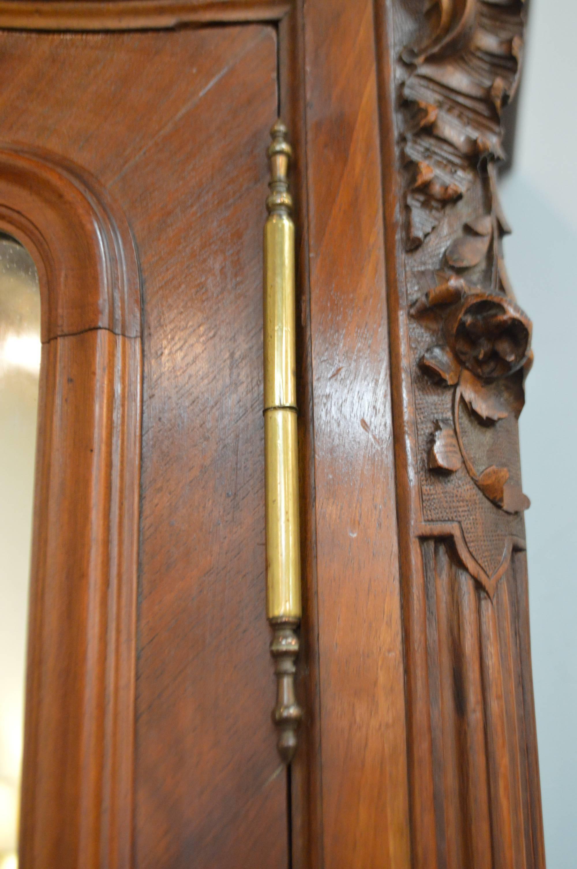 Louis XV Style Walnut One-Door Armoire 2