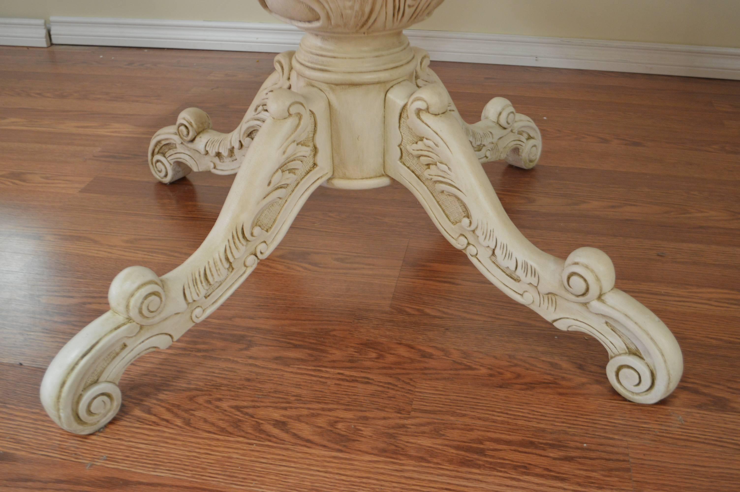 Gustavian Round Pedestal Painted Dining Table