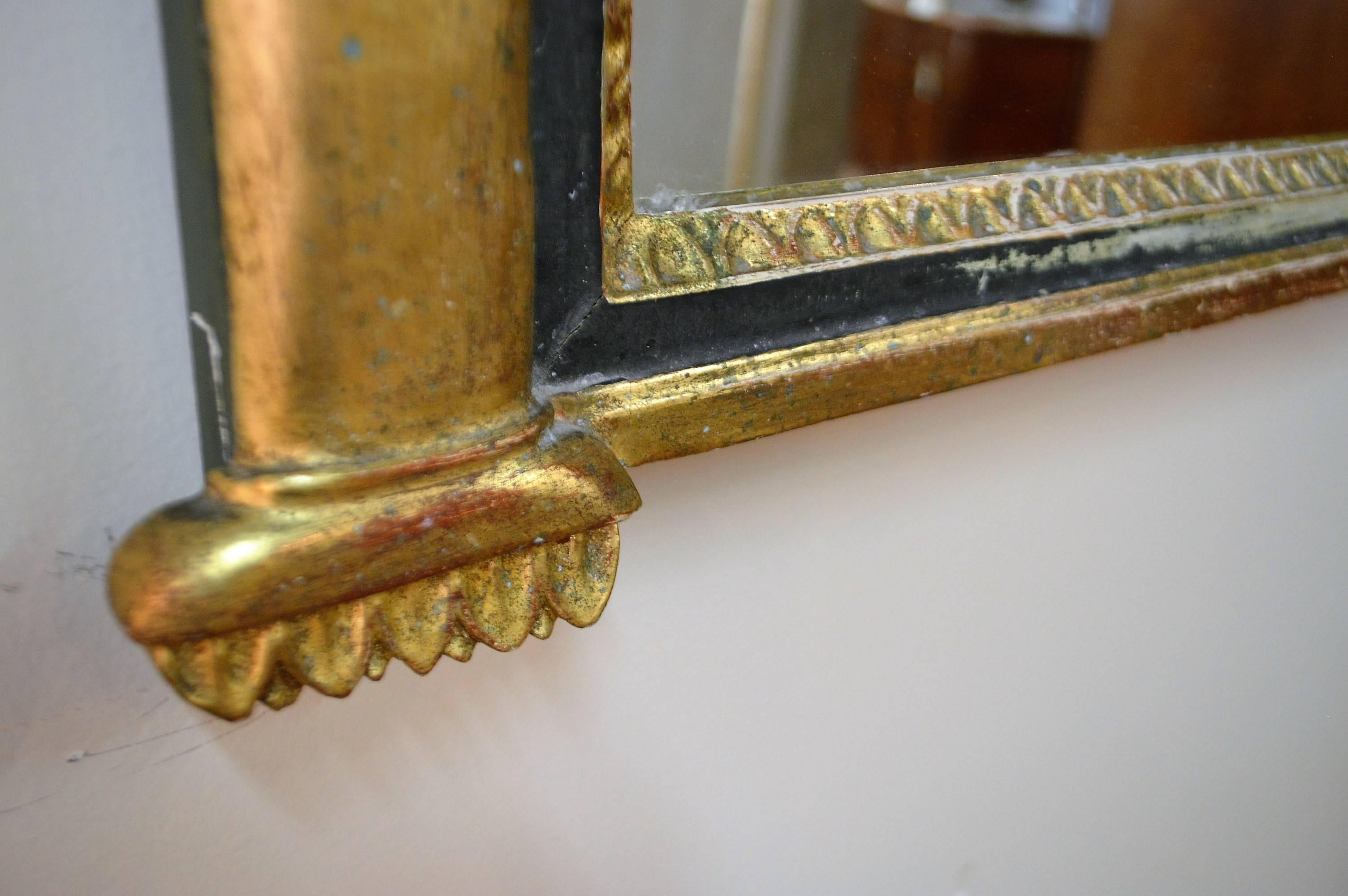 French 19th Century Gilded Mirror with Swan Motif For Sale