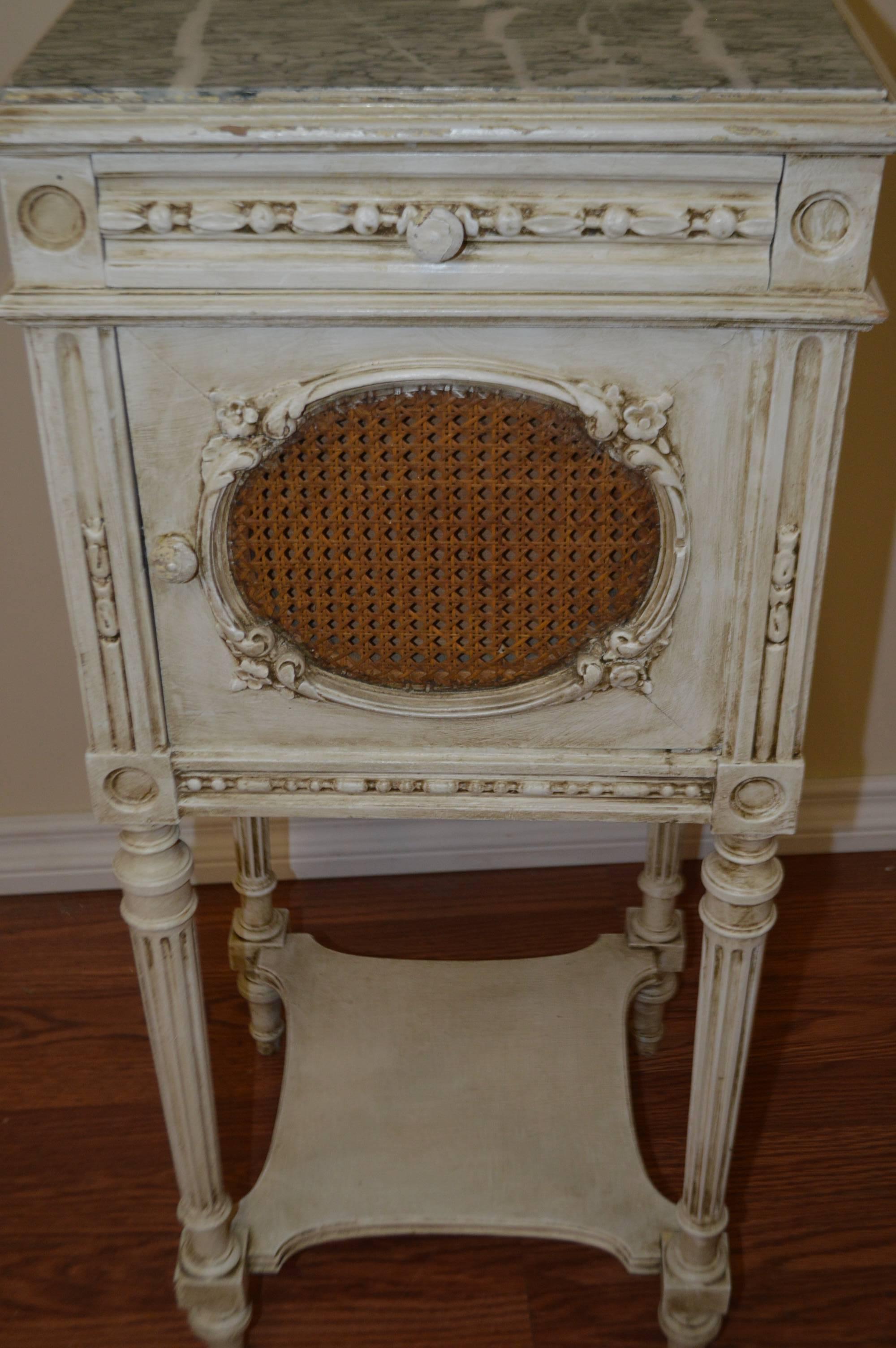 French Louis XVI Style Painted Nightstand or Side Table