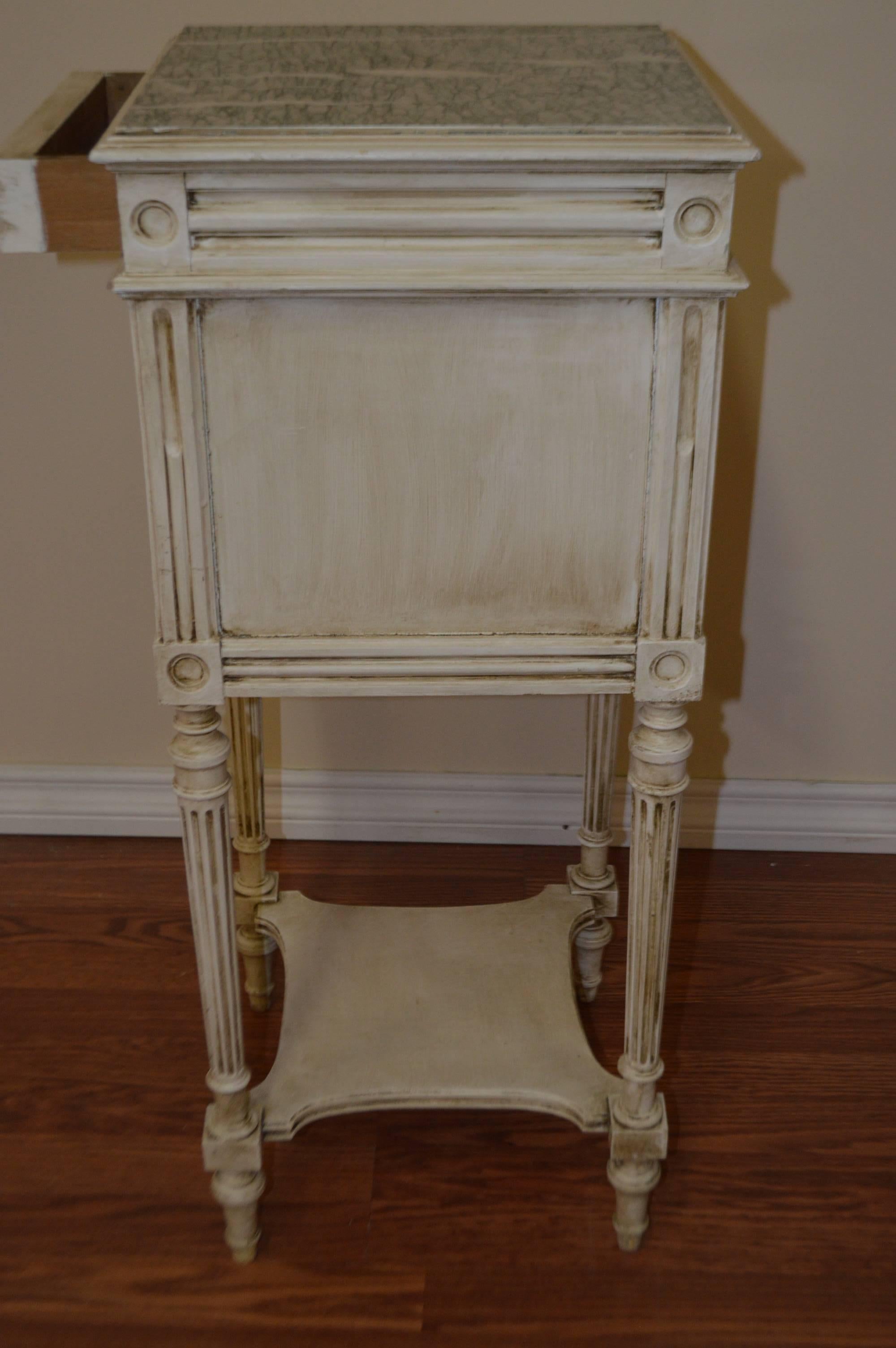 19th Century Louis XVI Style Painted Nightstand or Side Table