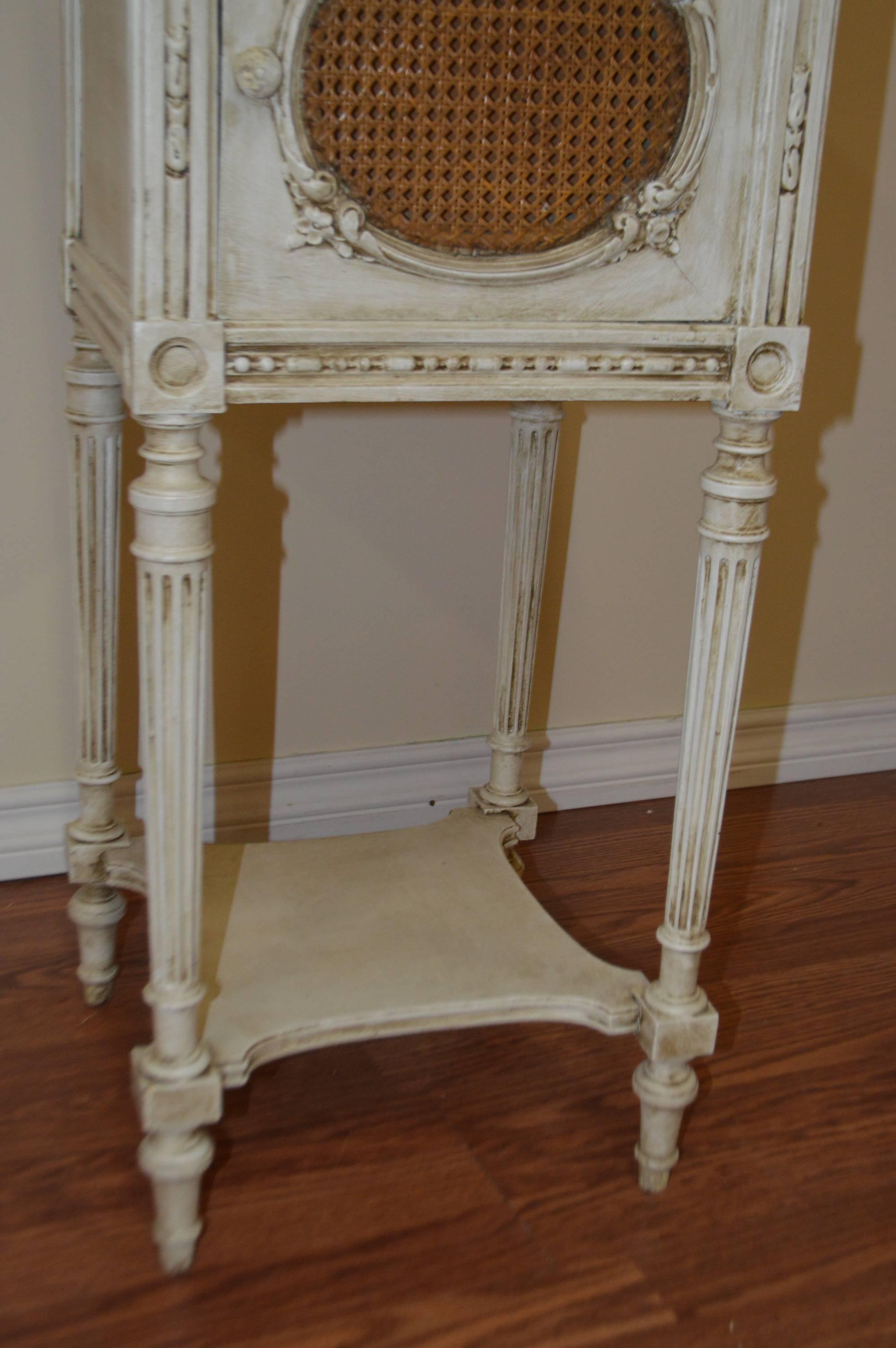 Louis XVI Style Painted Nightstand or Side Table 1