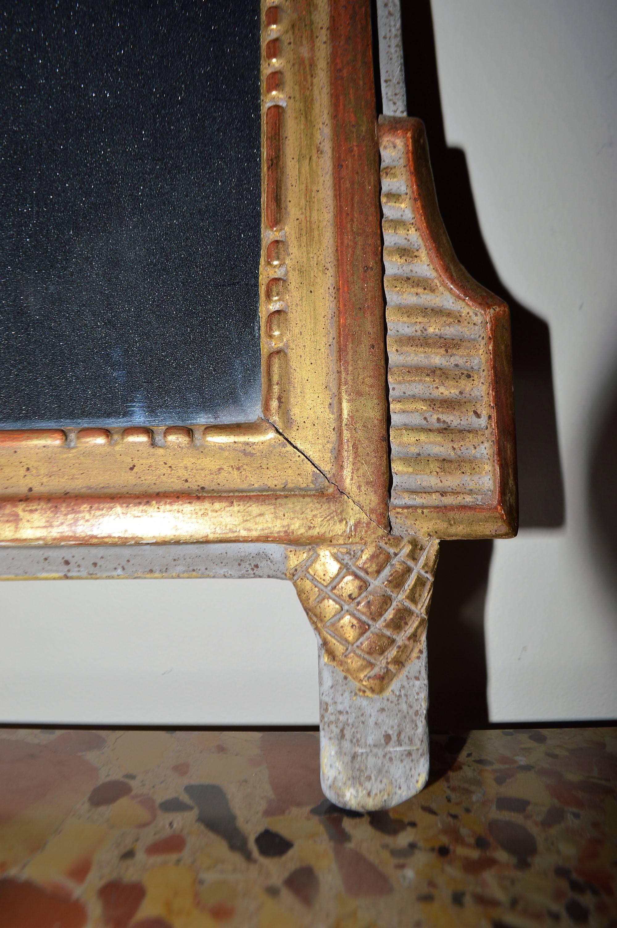 20th Century Pair of Small French Gilded Mirrors