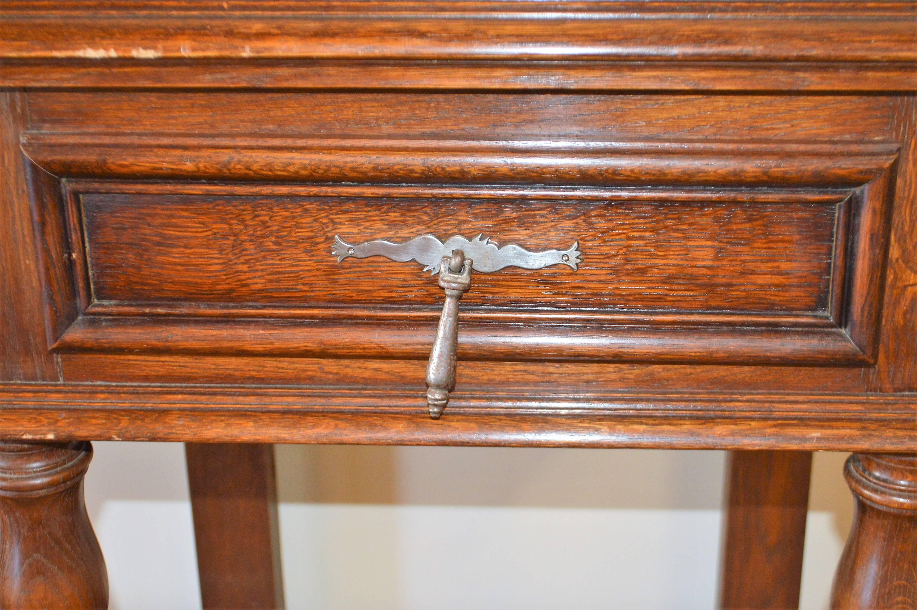 19th Century, Napoleon III Period Walnut & Oak Cabinet for Bar, Counter, Vanity In Excellent Condition In Oakville, ON