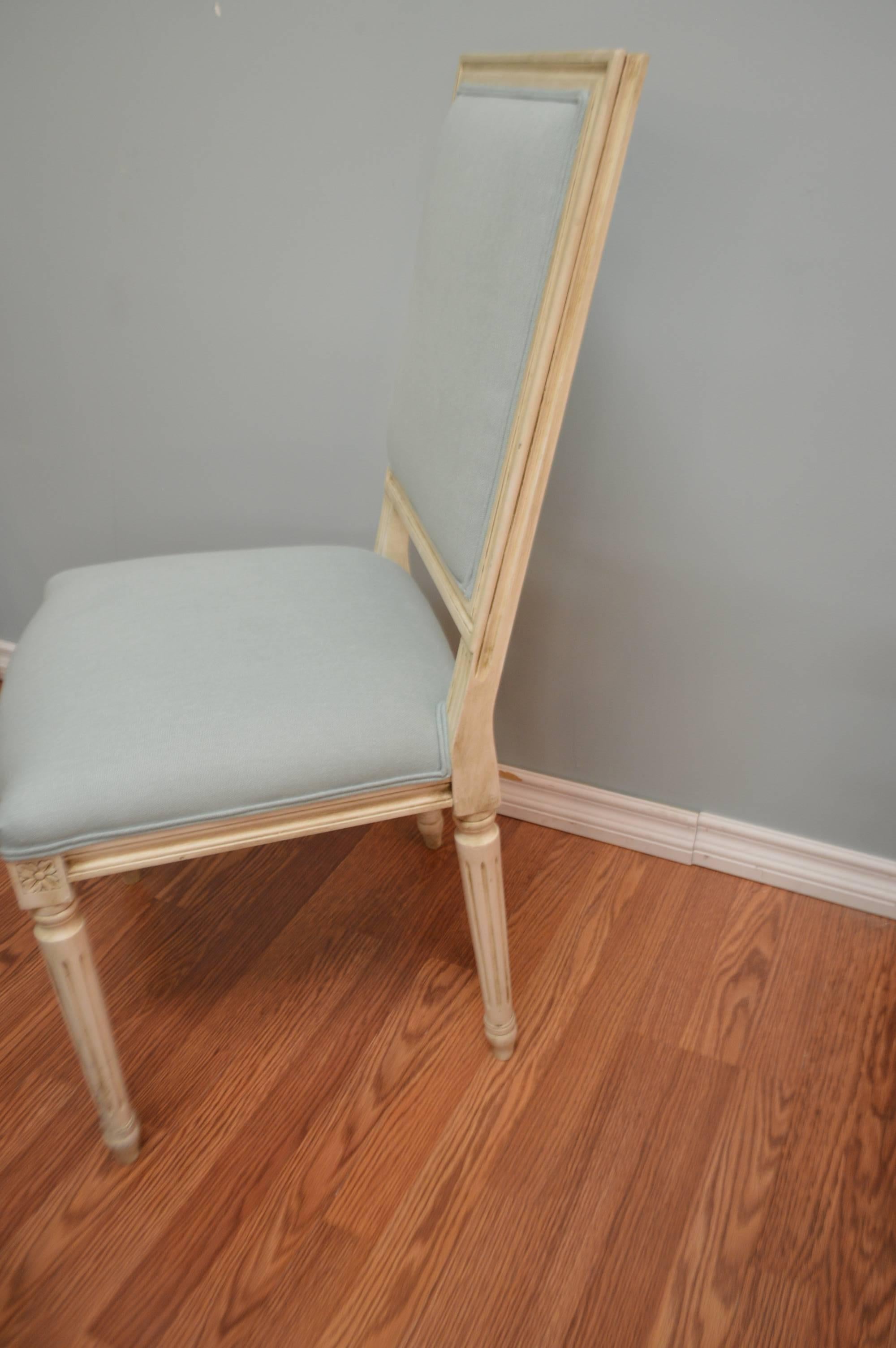 Italian Louis XVI Style Square Back Dining Chair for Custom Order For Sale