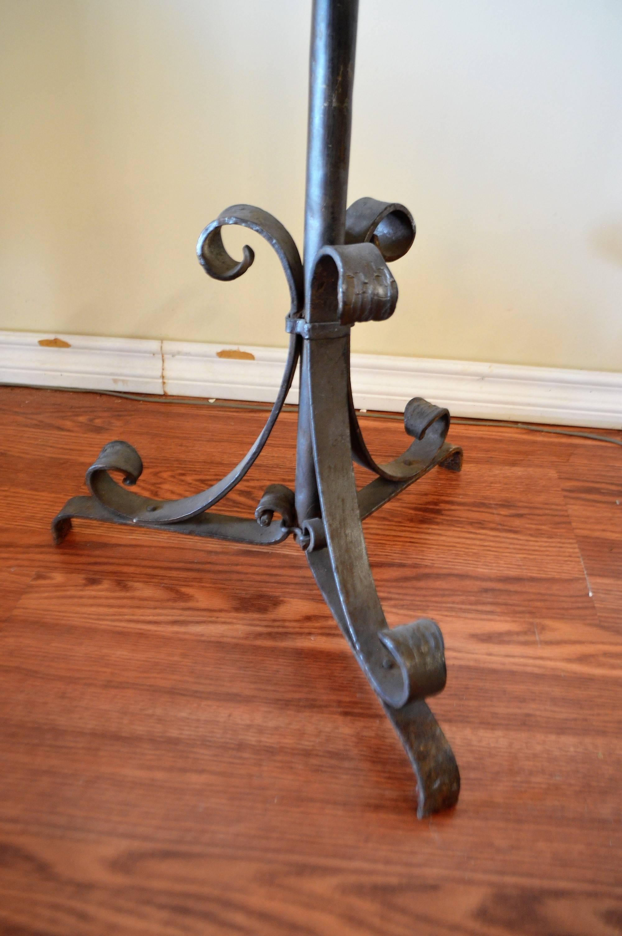 Wrought Iron Venetian Floor Lamp for Outdoor or Indoor, Can Be Electified In Excellent Condition In Oakville, ON