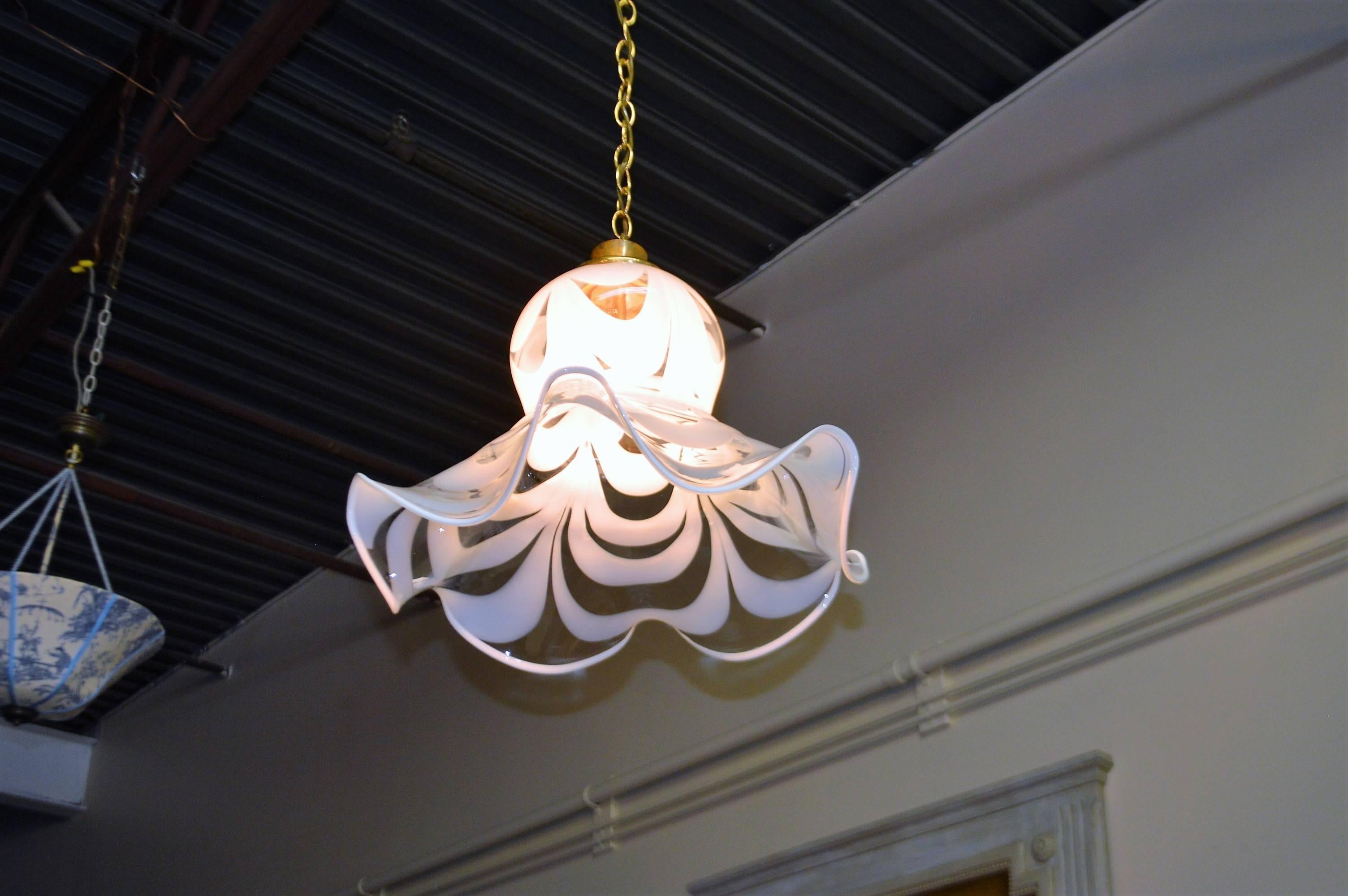 Murano Glass Chandelier in Form of a Bell In Excellent Condition In Oakville, ON