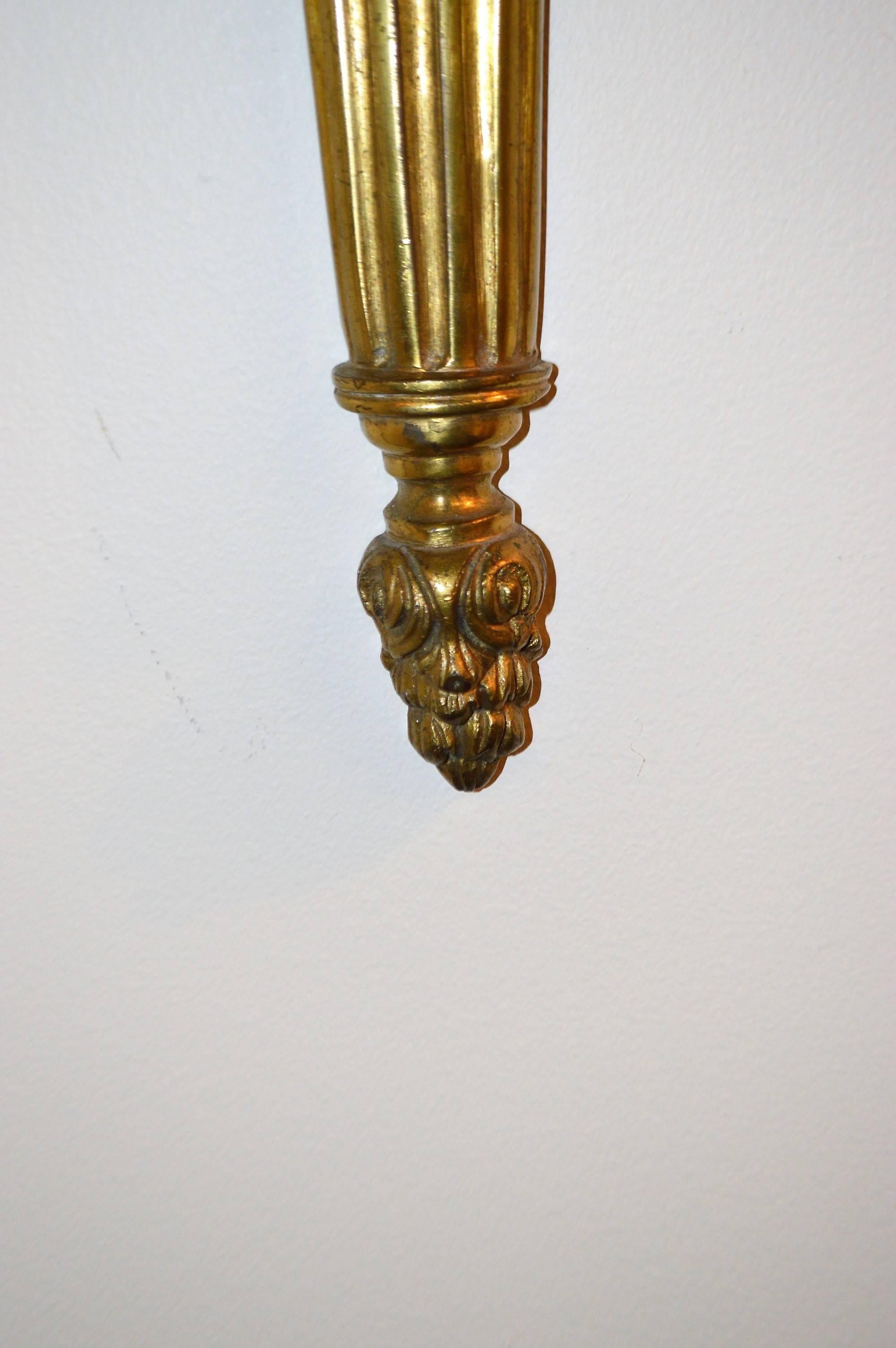 19th Century Pair of Empire Style Bronze Two-Light Sconces 2