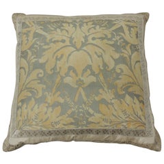 Vintage Fortuny "Lucrezia" Yellow on Silvery Decorative Pillow