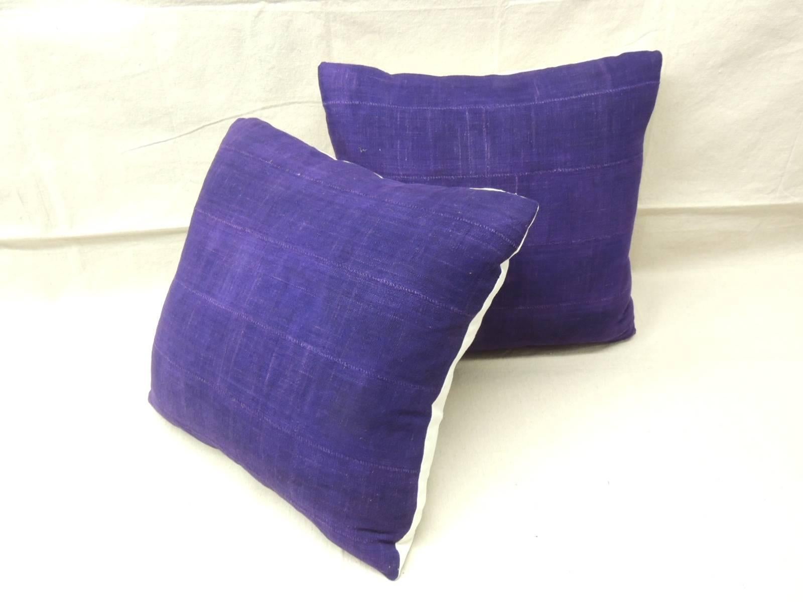 deep purple pillows