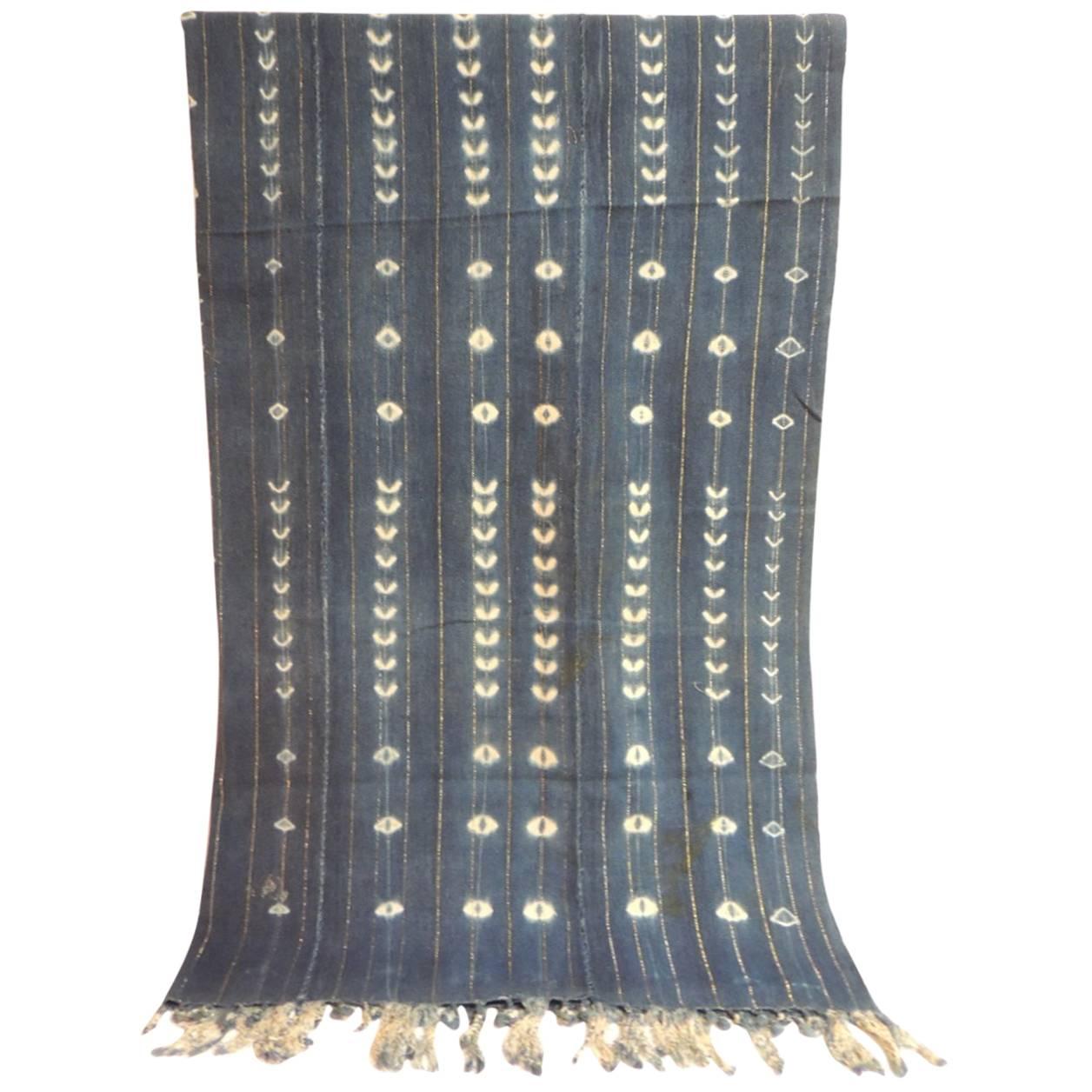 Vintage African Yoruba reversible cloth
African Yoruba vintage reversible cloth. West Africa Yoruba cloth. The Yoruba are masters of the indigo-dyeing process. They also have the most varied methods of applying resists to cloth. Yoruba women fold