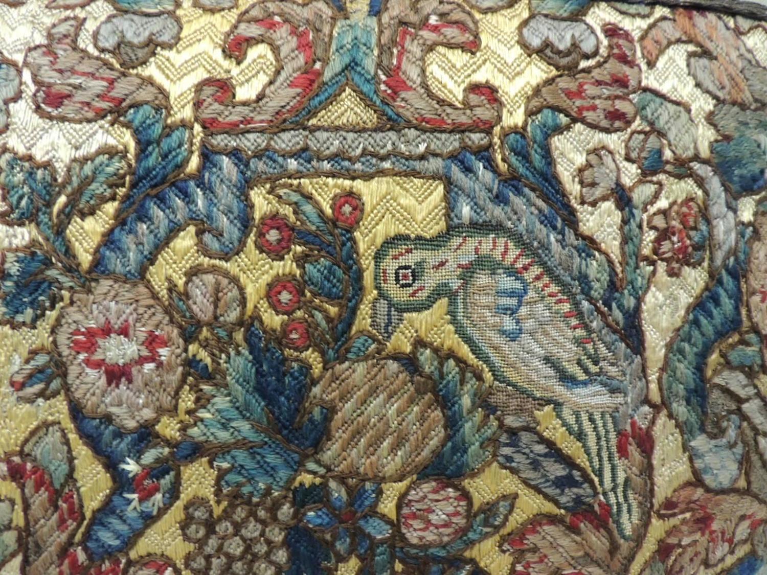 Italian Needlework Tapestry Bolster Pillow For Sale at 1stdibs