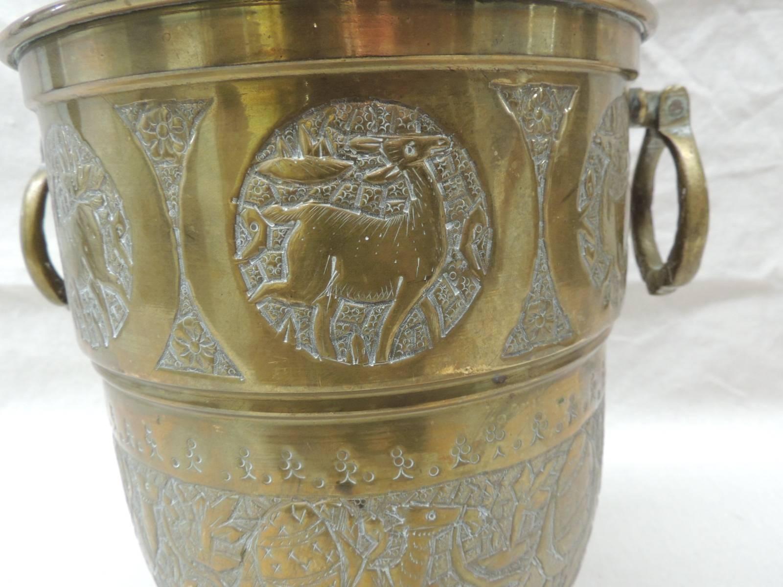 Armenian Antique Persian Ice Bucket with Handles