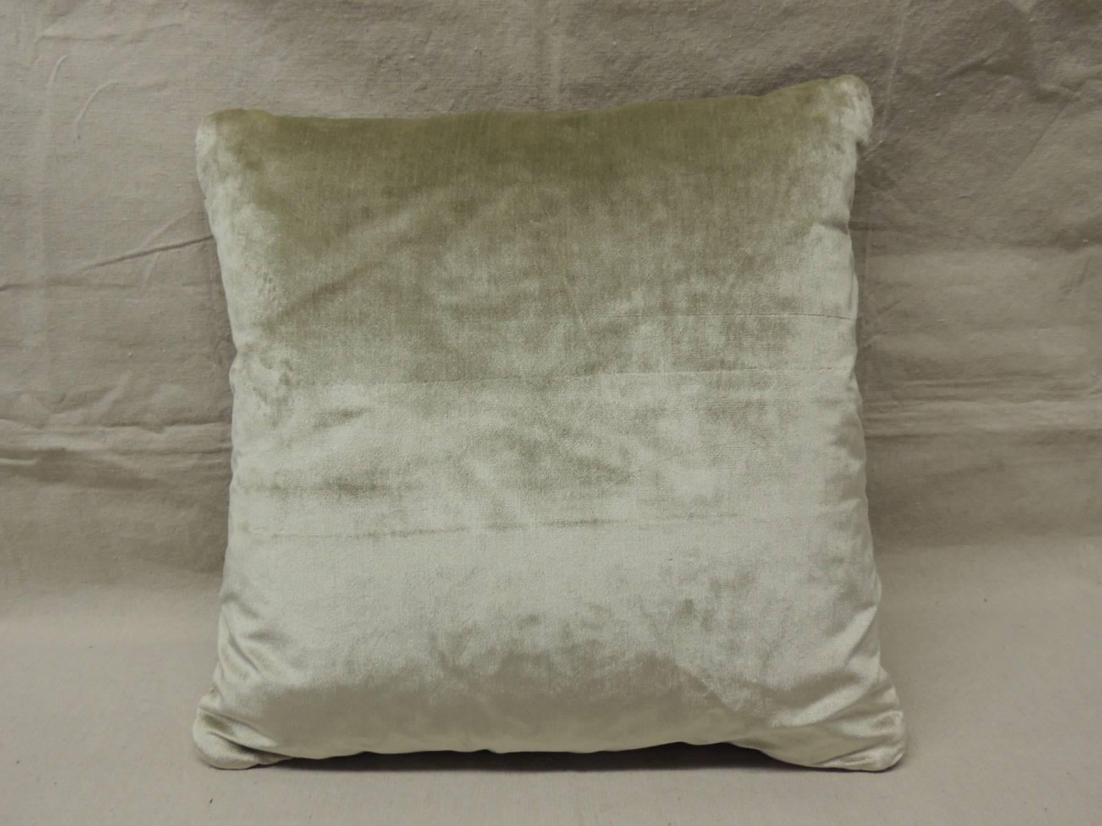 Hand-Crafted 18th Century Gold Metallic Embroidery Persian Pillow