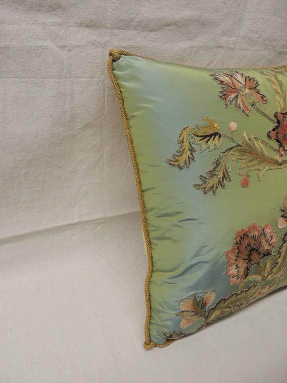 18th Century Silk Embroidery Applique Pillow at 1stdibs