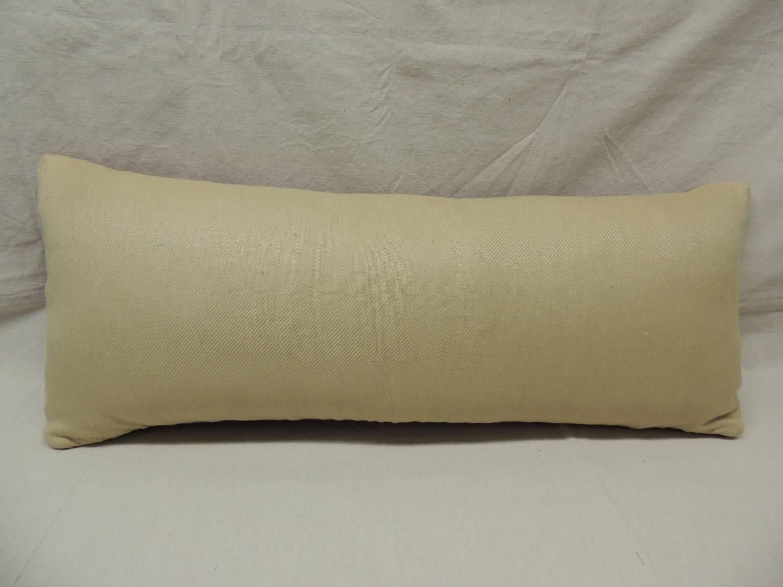 Hand-Crafted 19th Century Uzbek Kilim Large Bolster Pillow