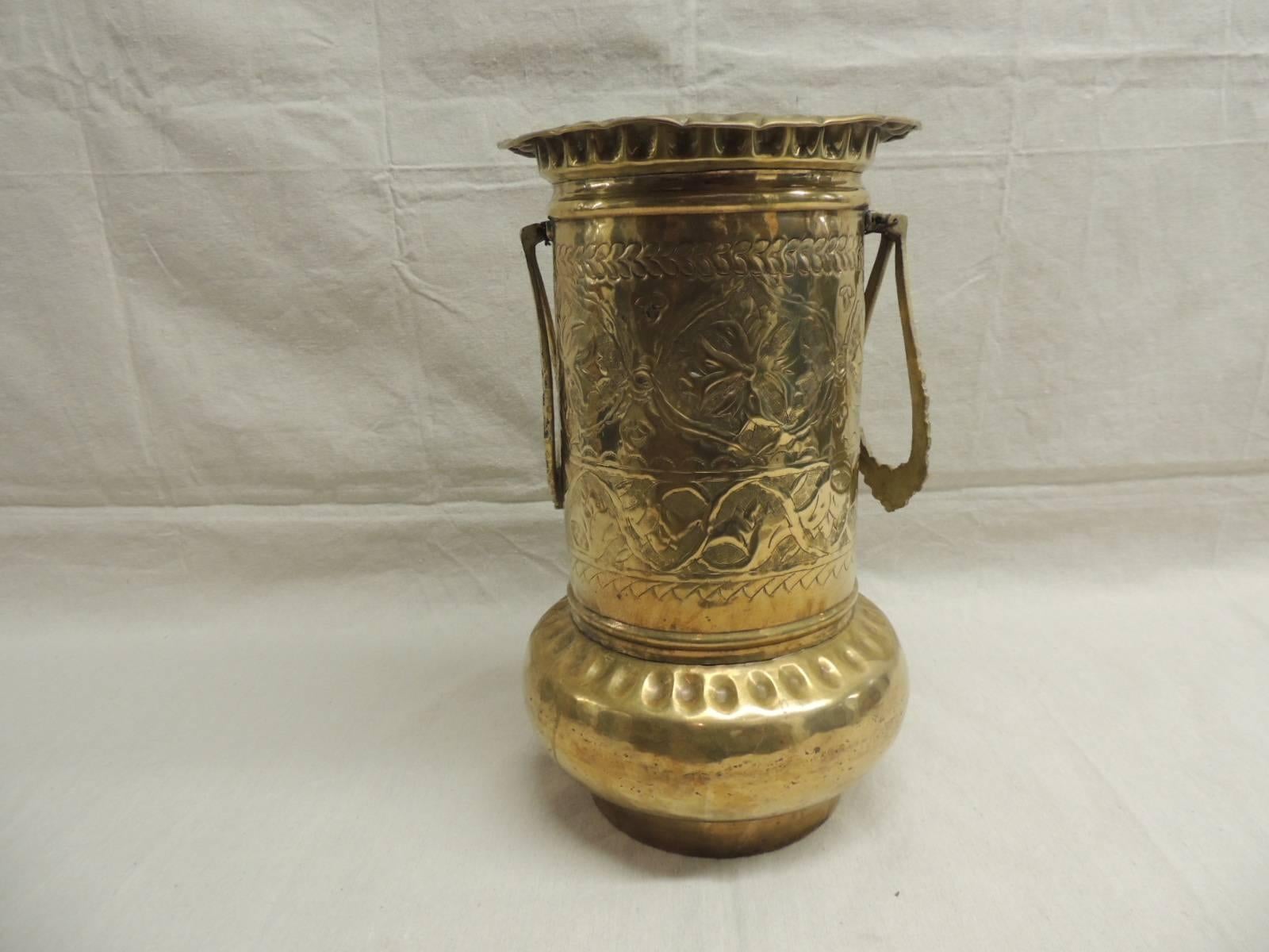 Anglo Raj Persian Brass Vase